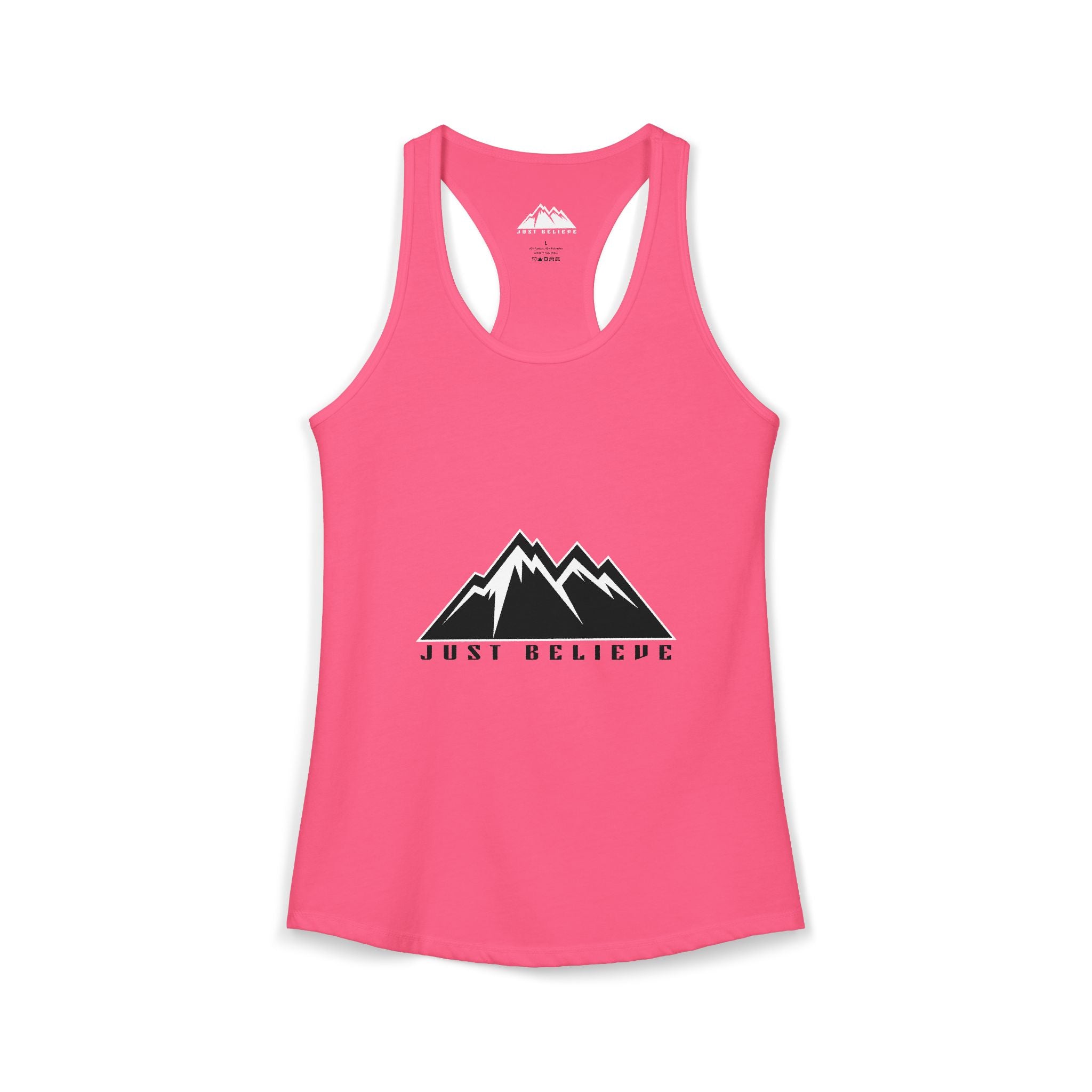 Just Believe Racerback Tank Top — Women's Inspirational Workout Tank