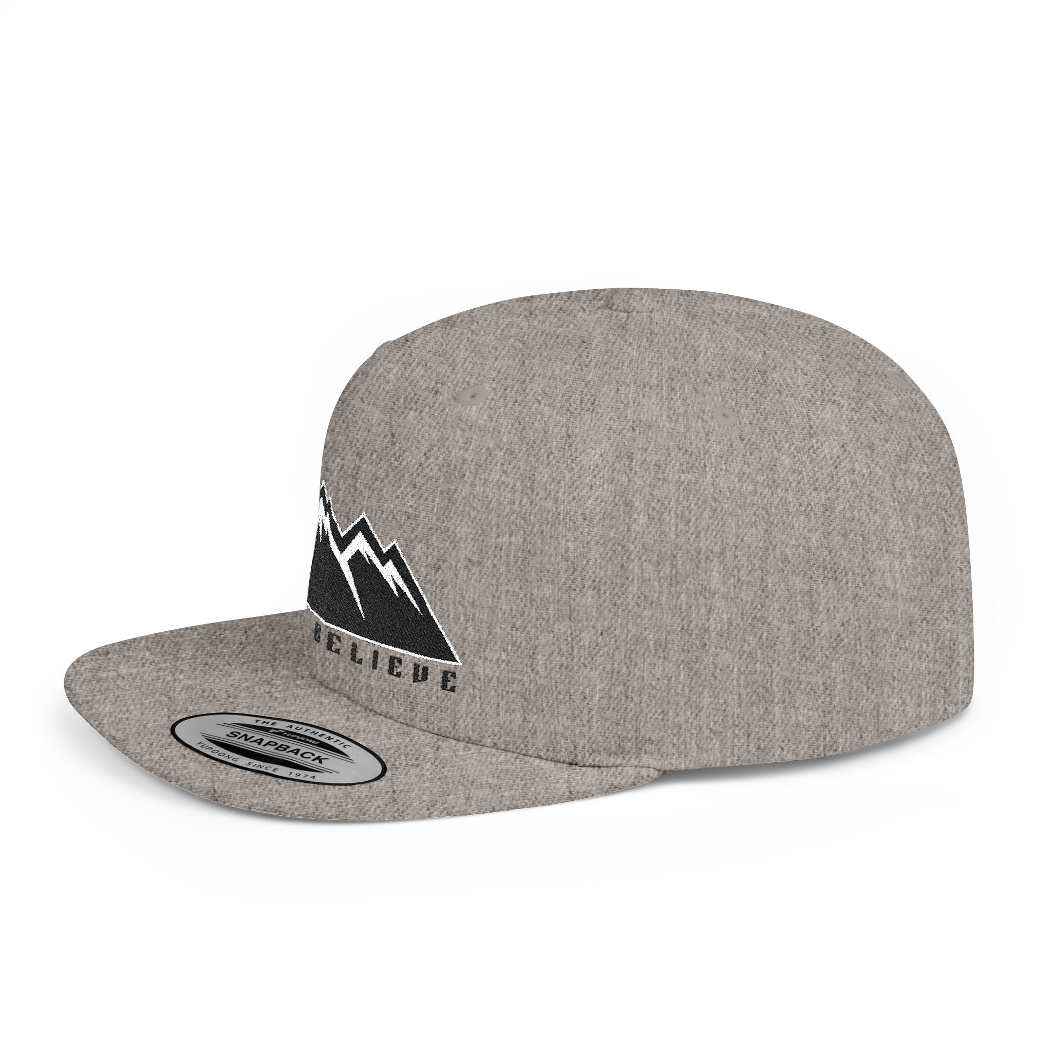 'Just Believe' Snapback Hat – Embroidered Flat Bill Cap