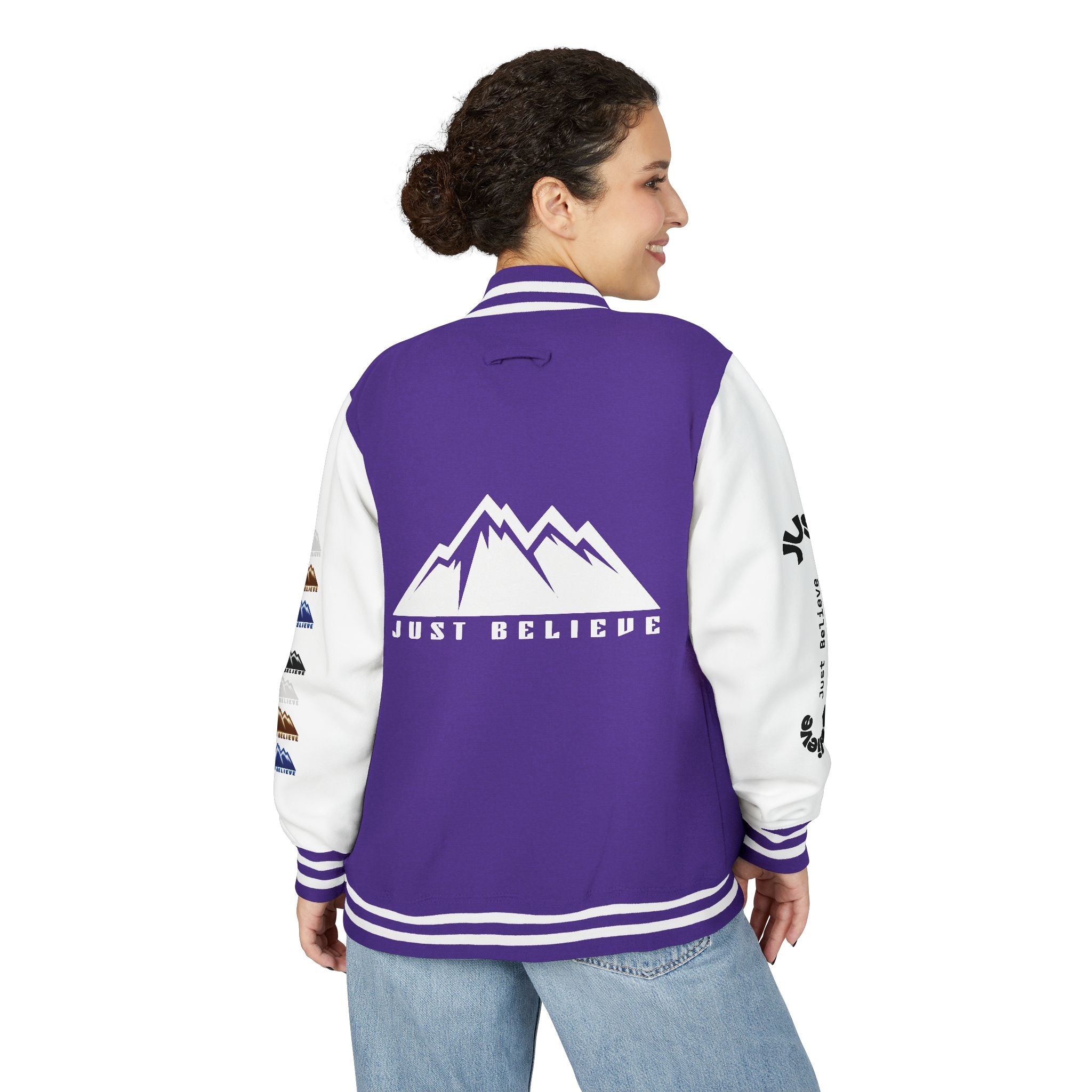 Just Believe Mountain Letterman Jacket