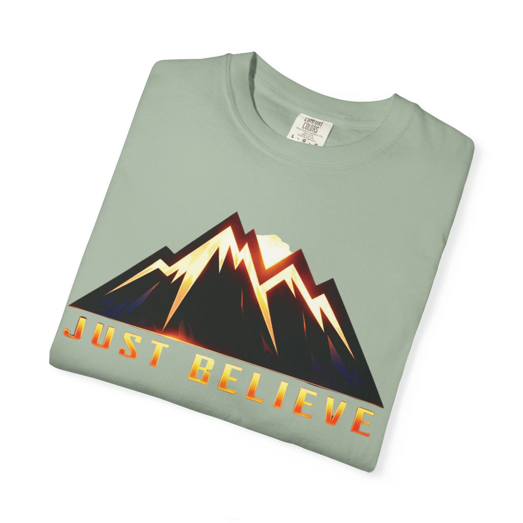 Just Believe Mountain T-Shirt — Inspirational Outdoor Graphic Tee