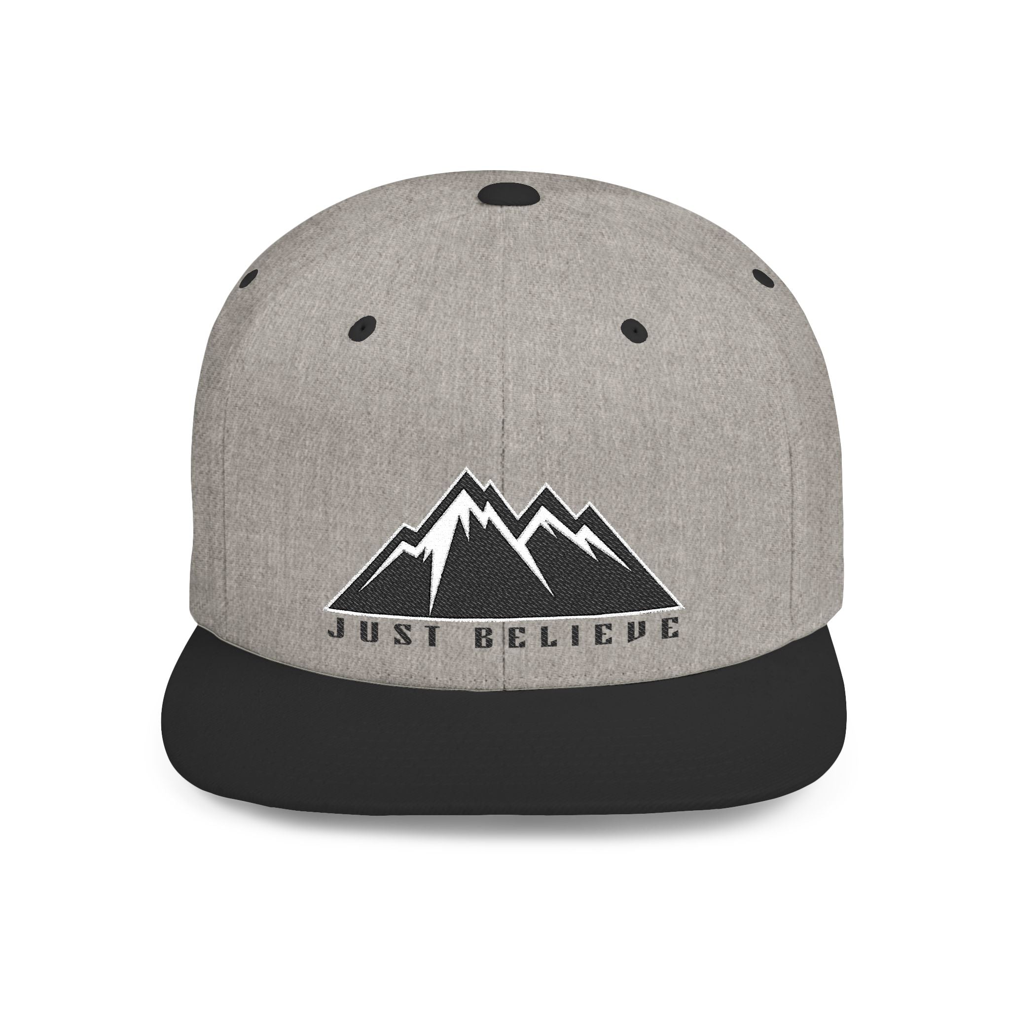 'Just Believe' Snapback Hat – Embroidered Flat Bill Cap