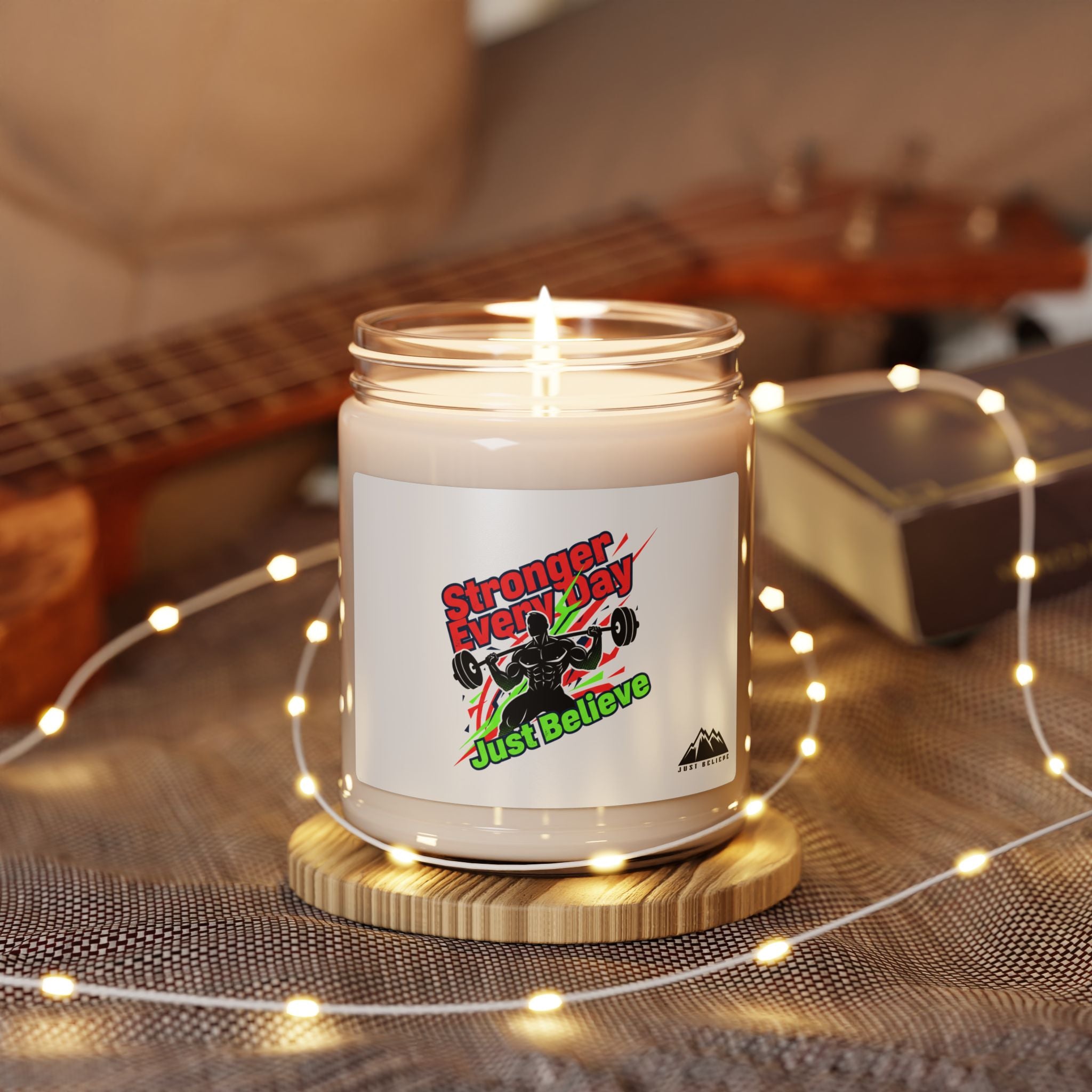 Just Believe Stronger Every Day Scented Candle | Fitness Motivation, Workout Mantra