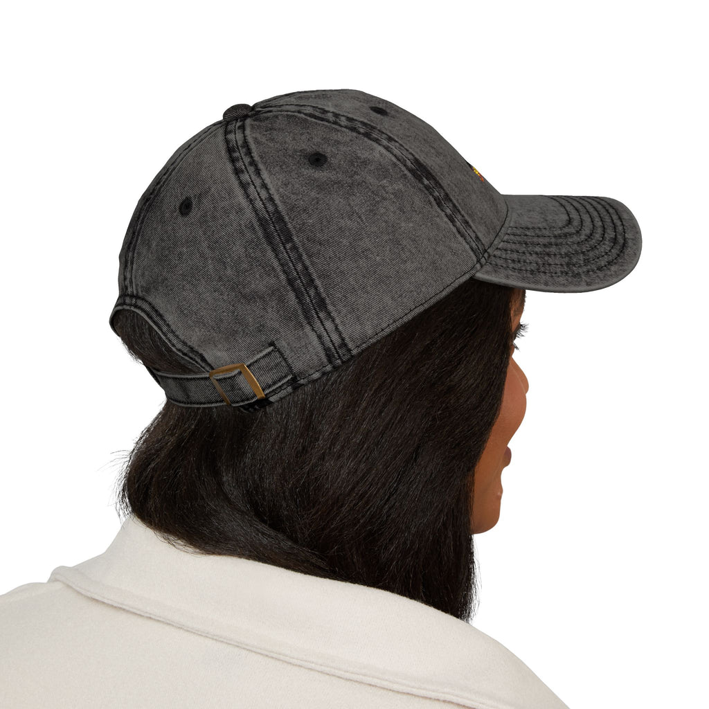 Just Believe Embroidered Vintage Mountain Cap — Red Dad Hat