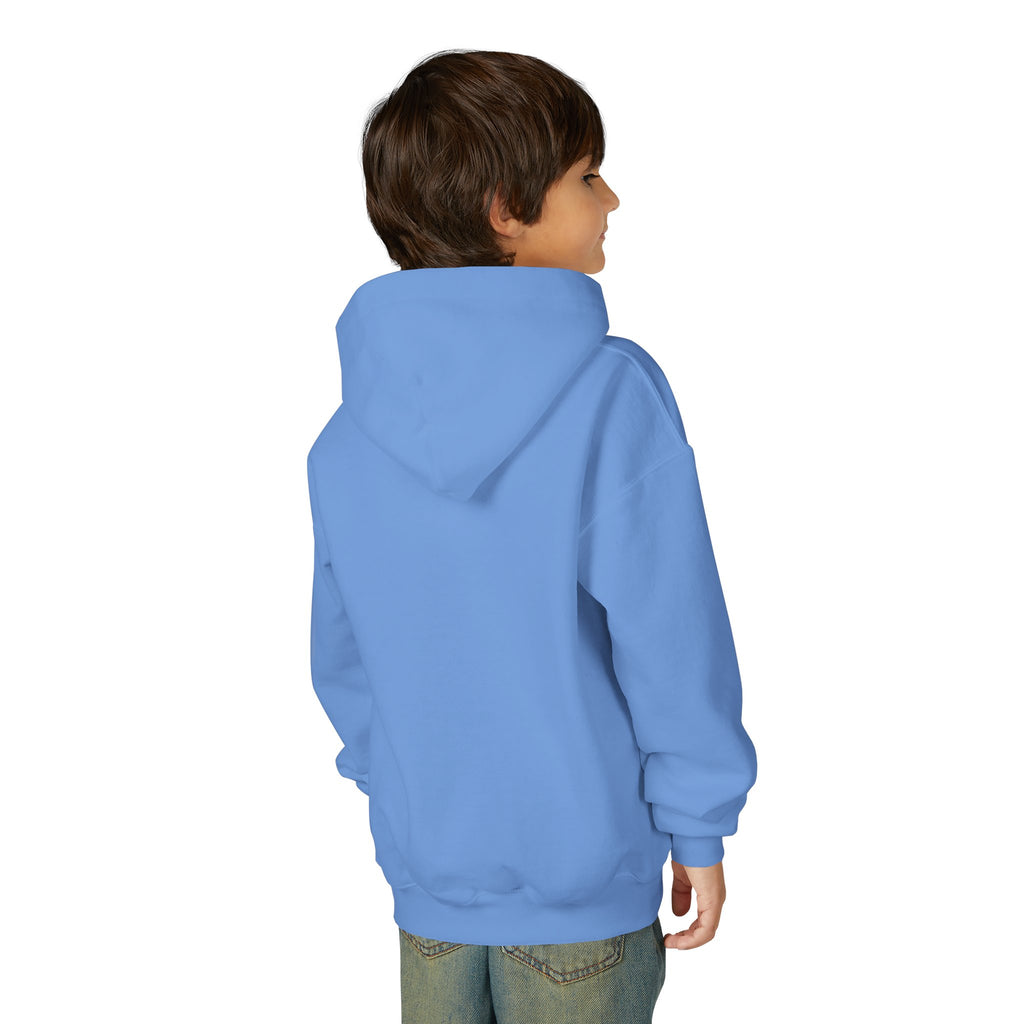 Youth Hoodie - Mountain Logo "Just Breathe" Minimal Outdoor Pullover