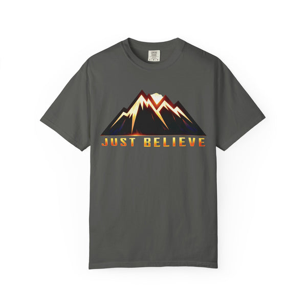 Just Believe Mountain T-Shirt — Inspirational Outdoor Graphic Tee