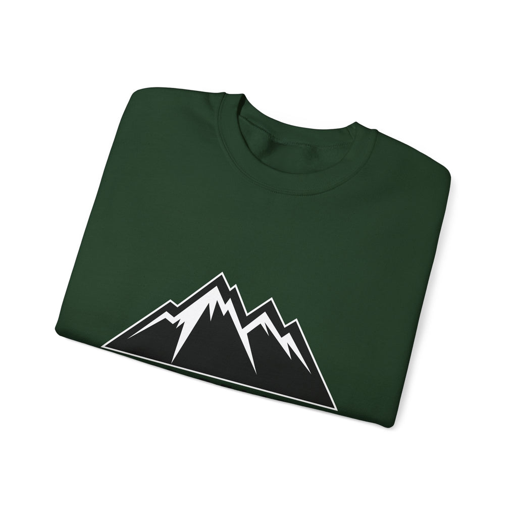 Just Believe Mountain Crewneck Sweatshirt — Inspirational Outdoor Graphic Sweatshirt