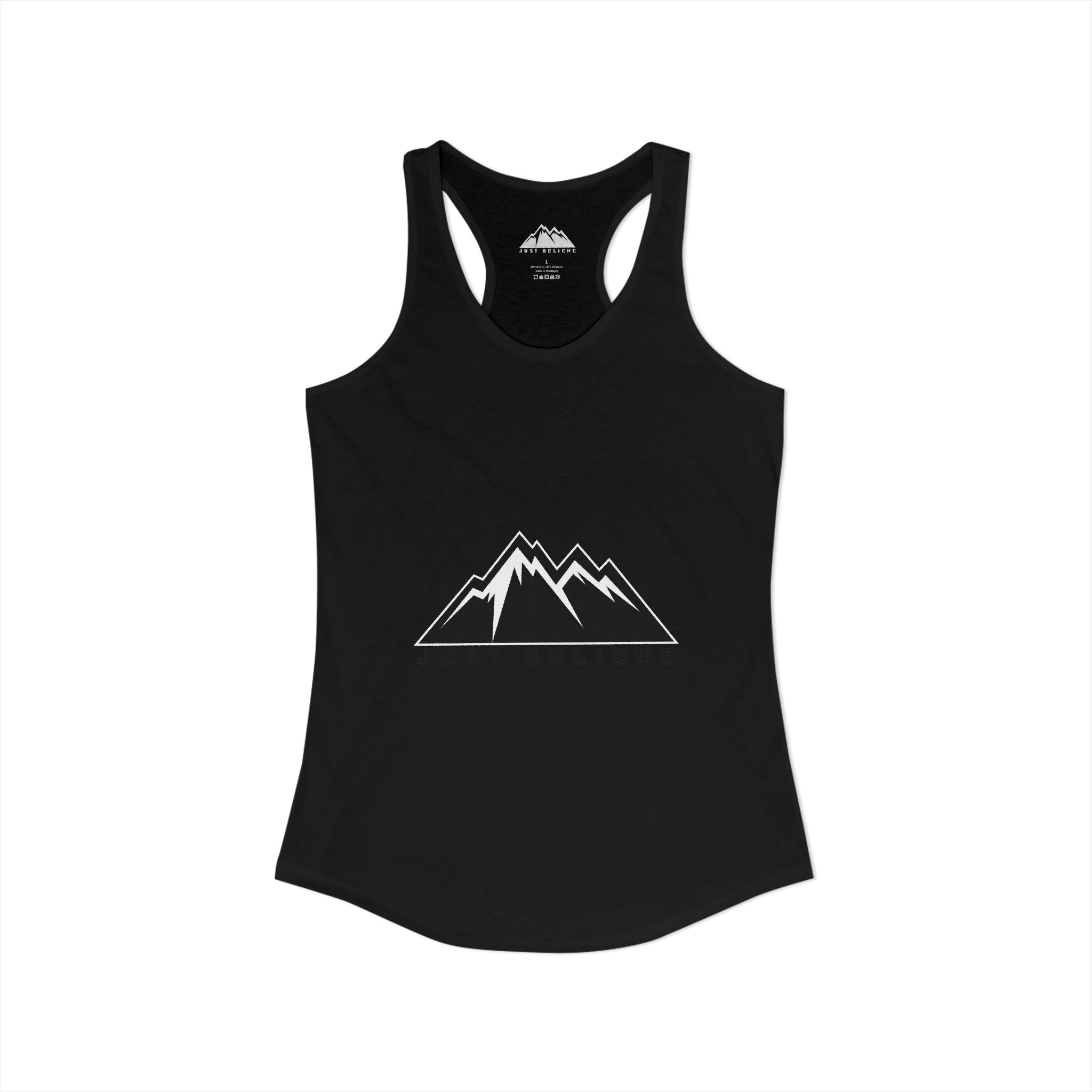 Just Believe Racerback Tank Top — Women's Inspirational Workout Tank
