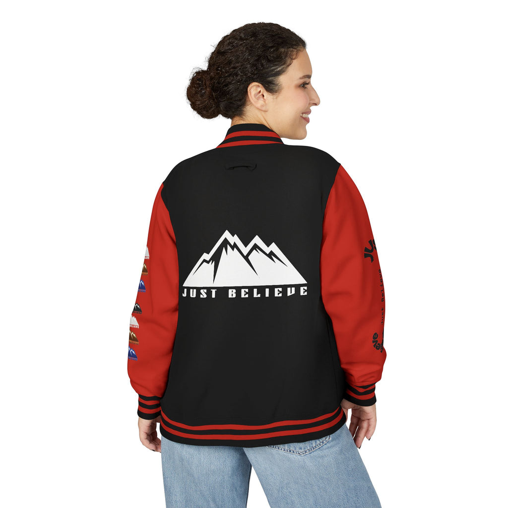 Just Believe Mountain Letterman Jacket
