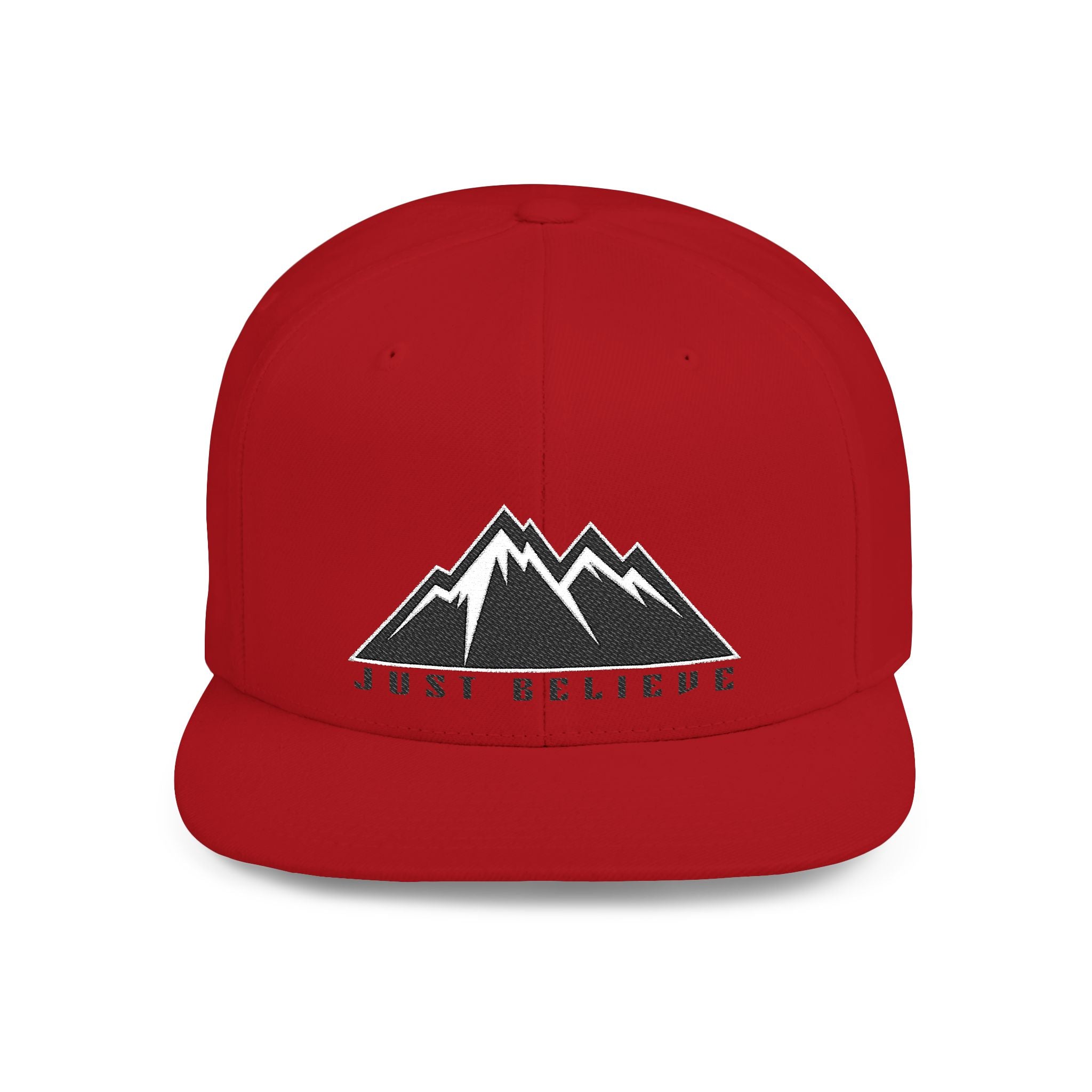 'Just Believe' Snapback Hat – Embroidered Flat Bill Cap