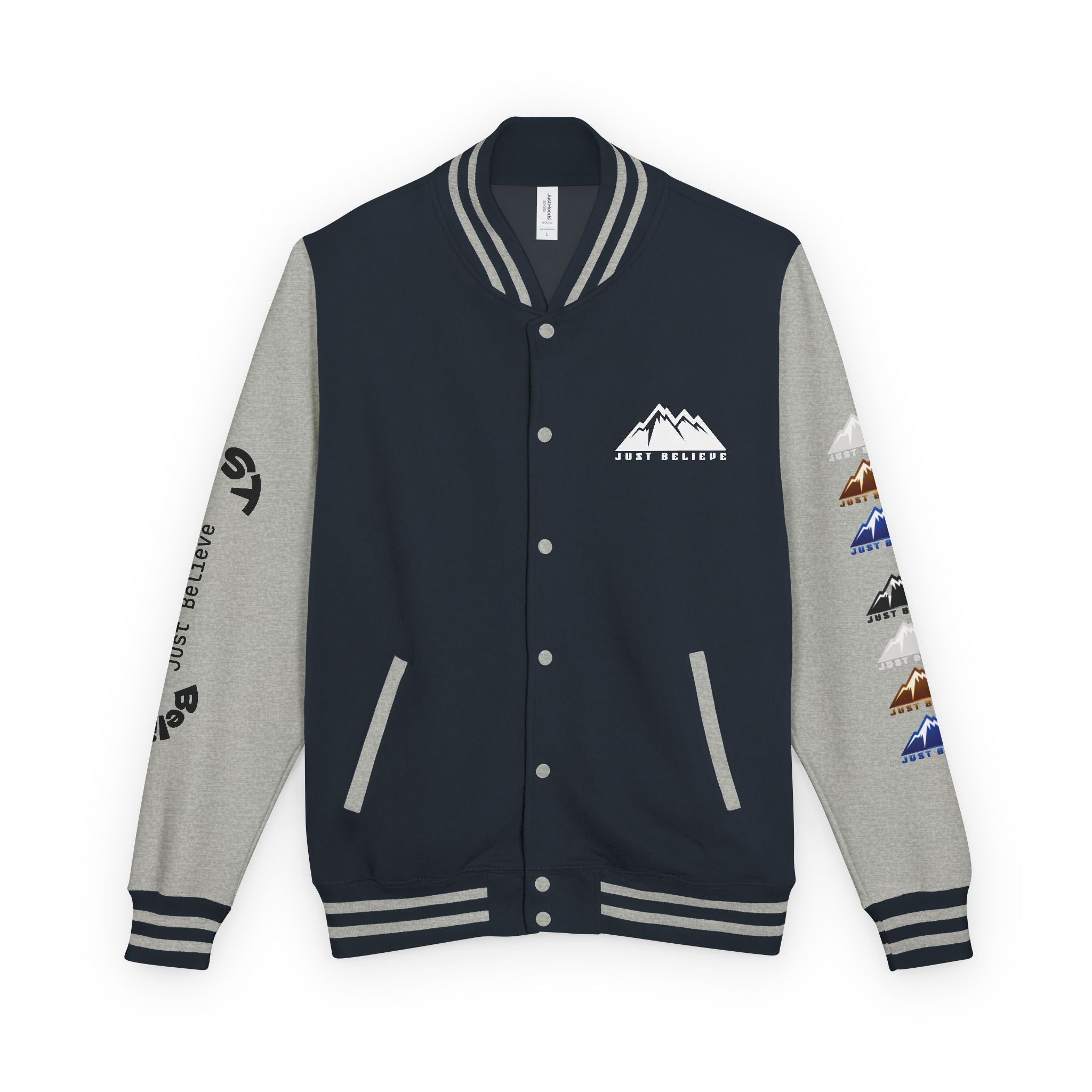 Just Believe Mountain Letterman Jacket