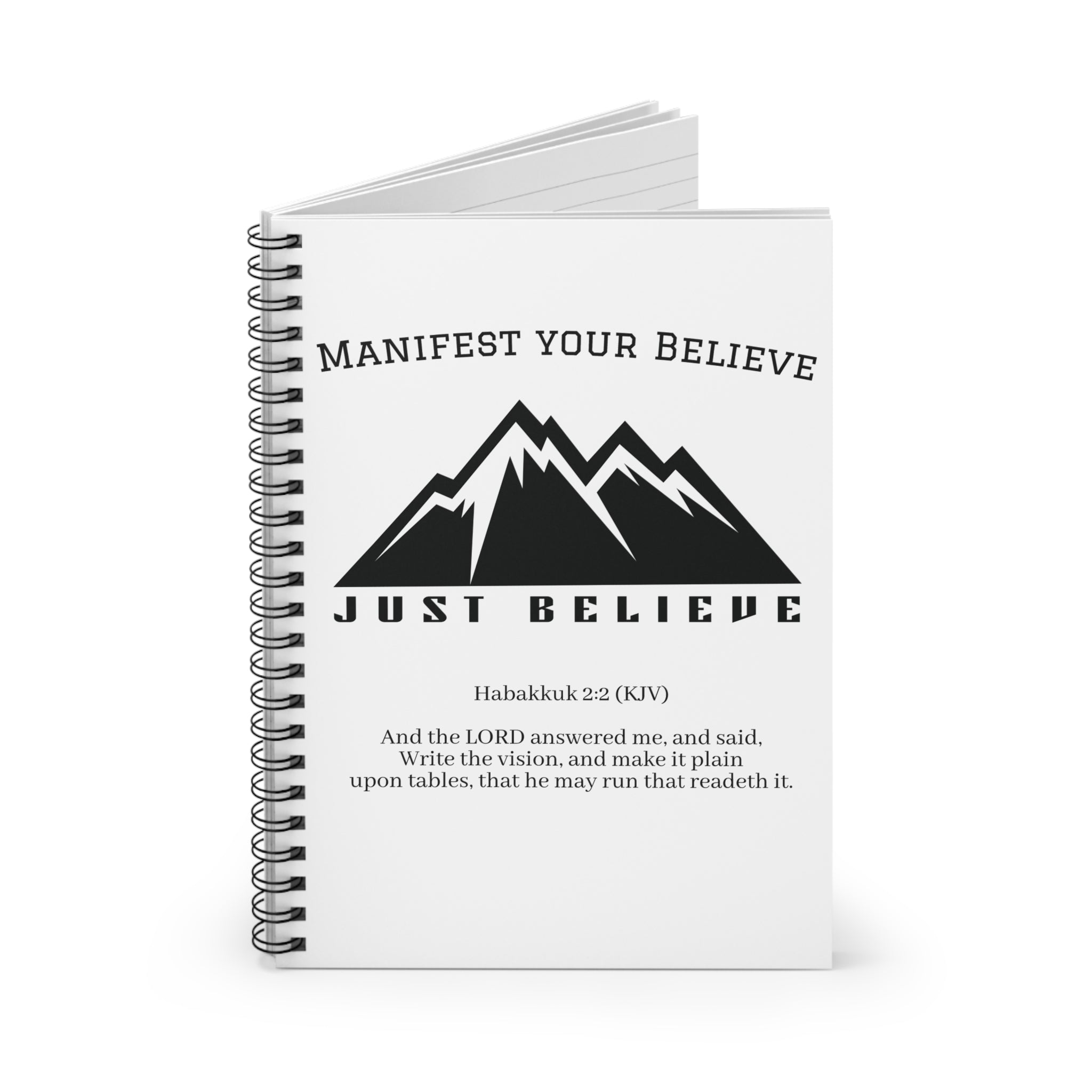 Manifest Your Believe Just Believe Notebook | Spiral Ruled Journal