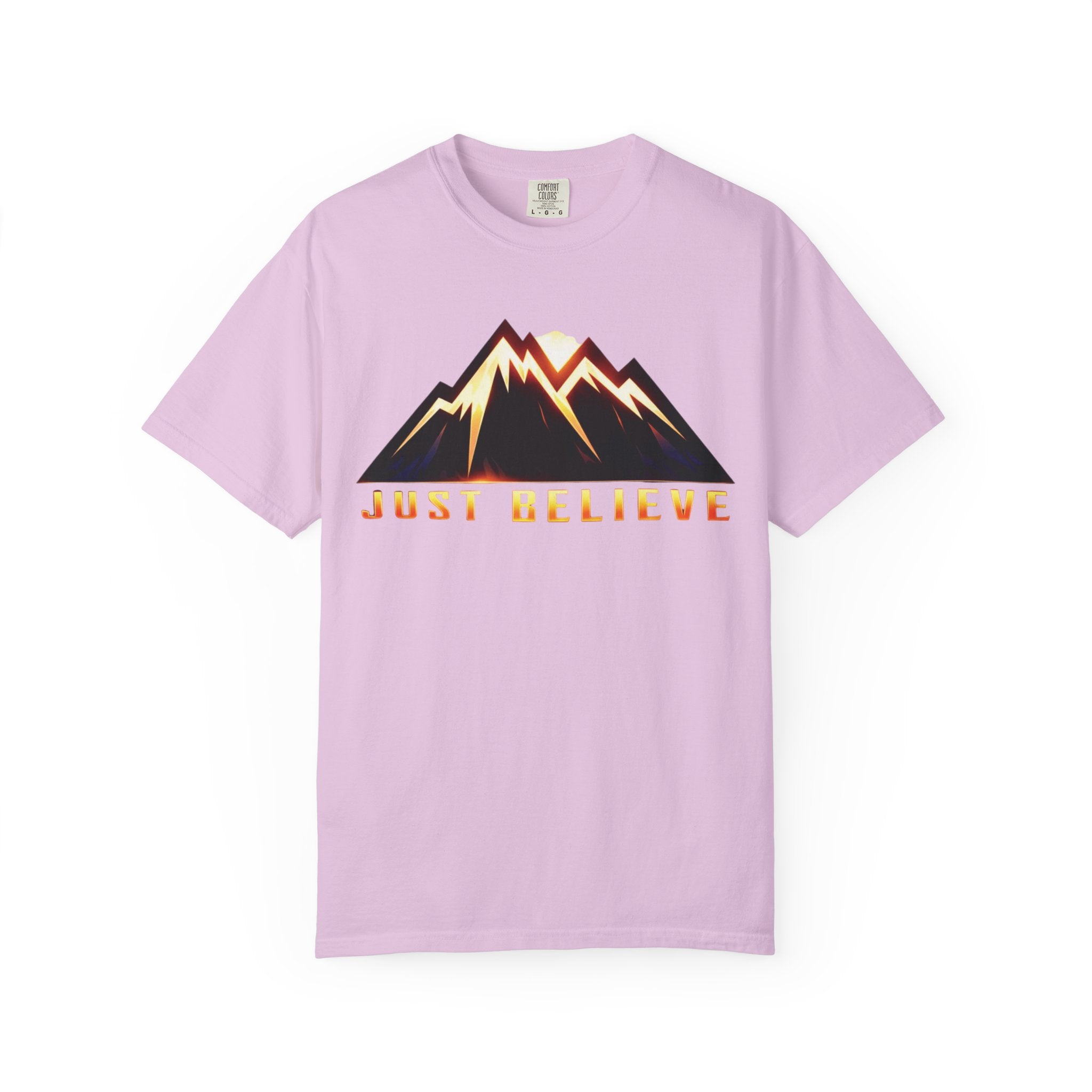 Just Believe Mountain T-Shirt — Inspirational Outdoor Graphic Tee