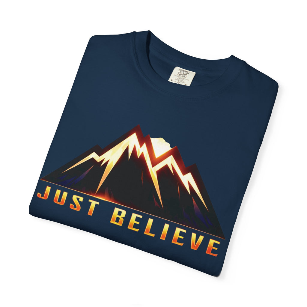 Just Believe Mountain T-Shirt — Inspirational Outdoor Graphic Tee