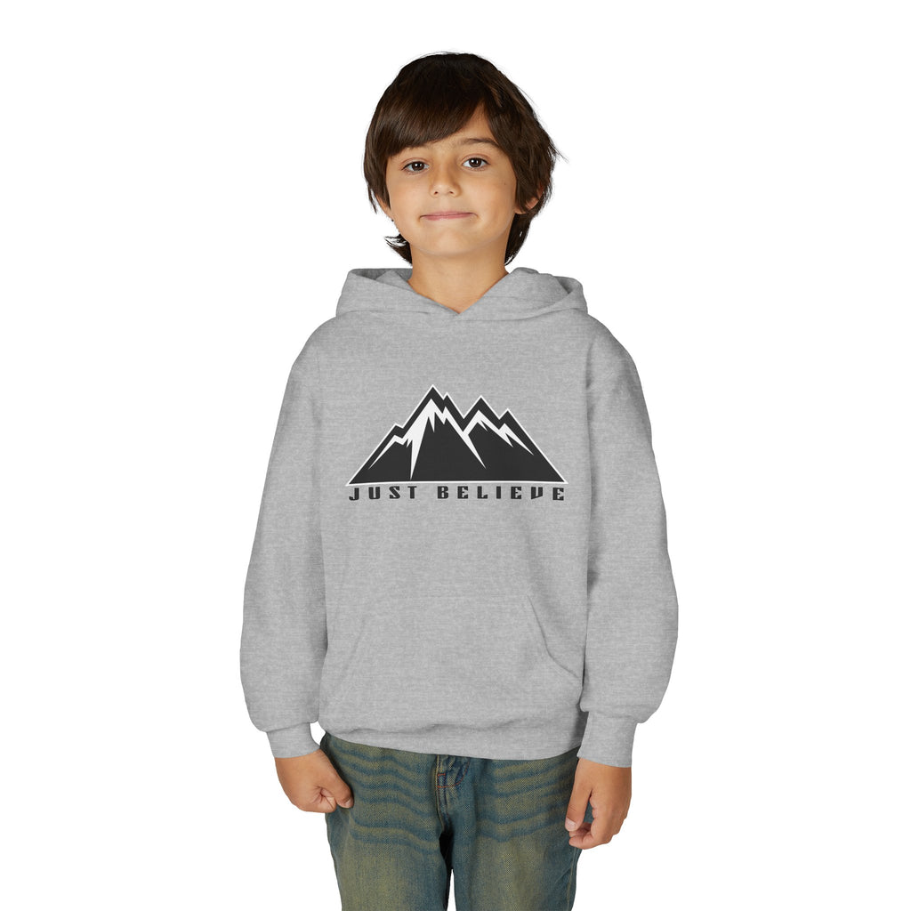 JustBelieve Hoodie Youth Hooded Sweatshirt | Inspirational Faith Design