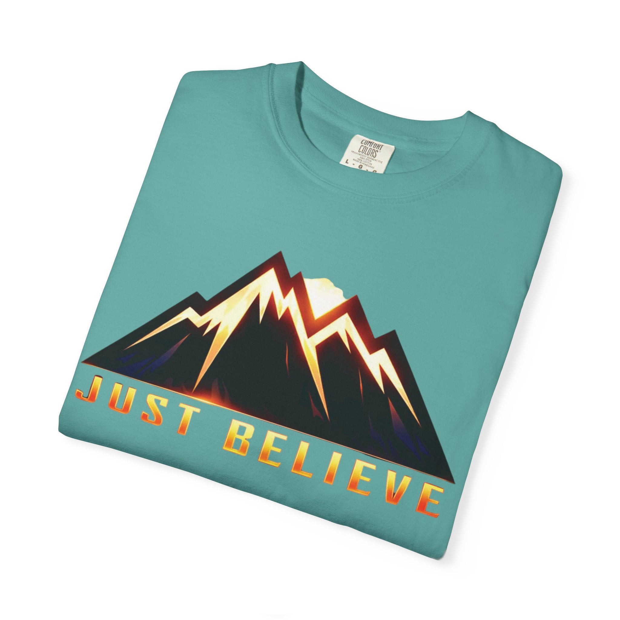 Just Believe Mountain T-Shirt — Inspirational Outdoor Graphic Tee