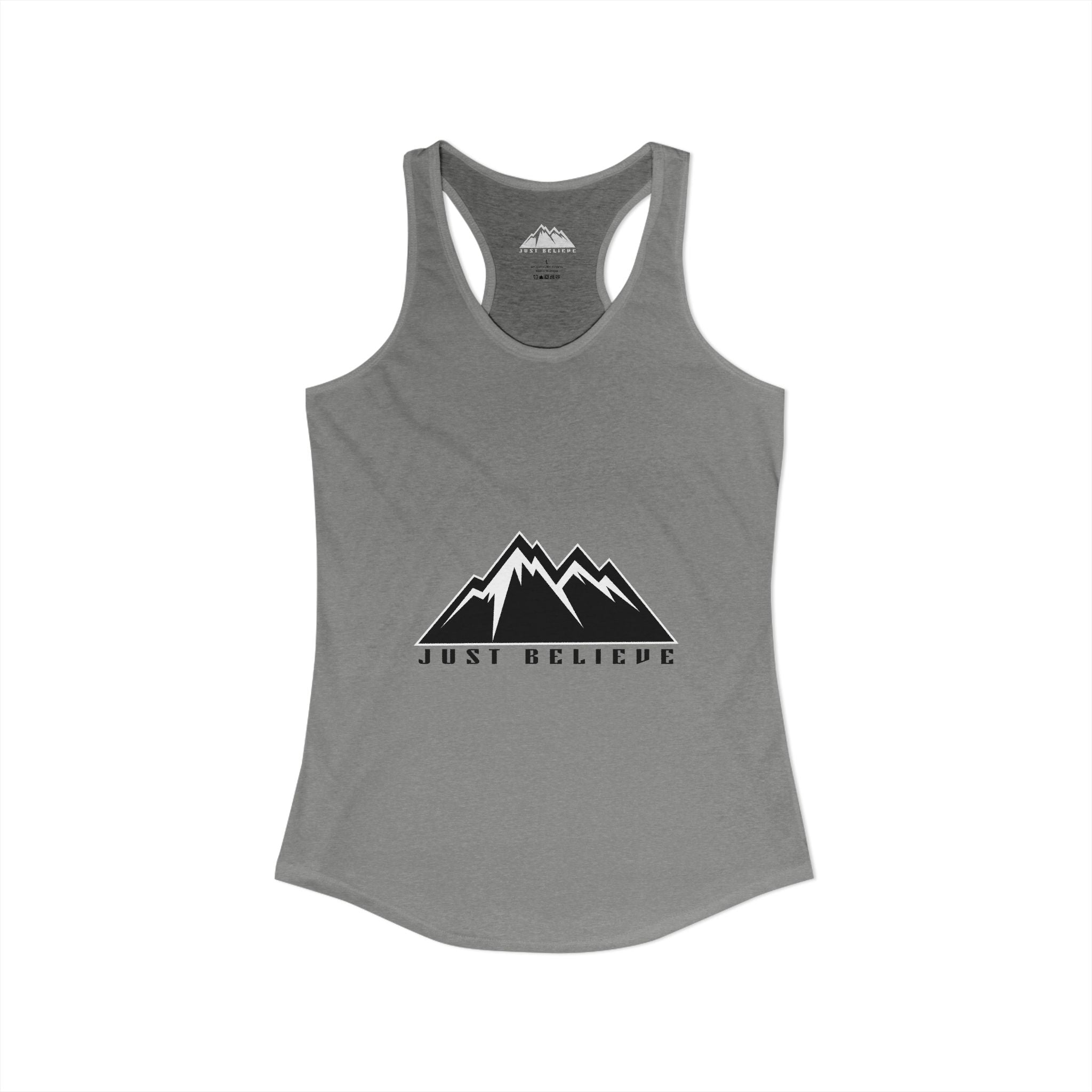 Just Believe Racerback Tank Top — Women's Inspirational Workout Tank