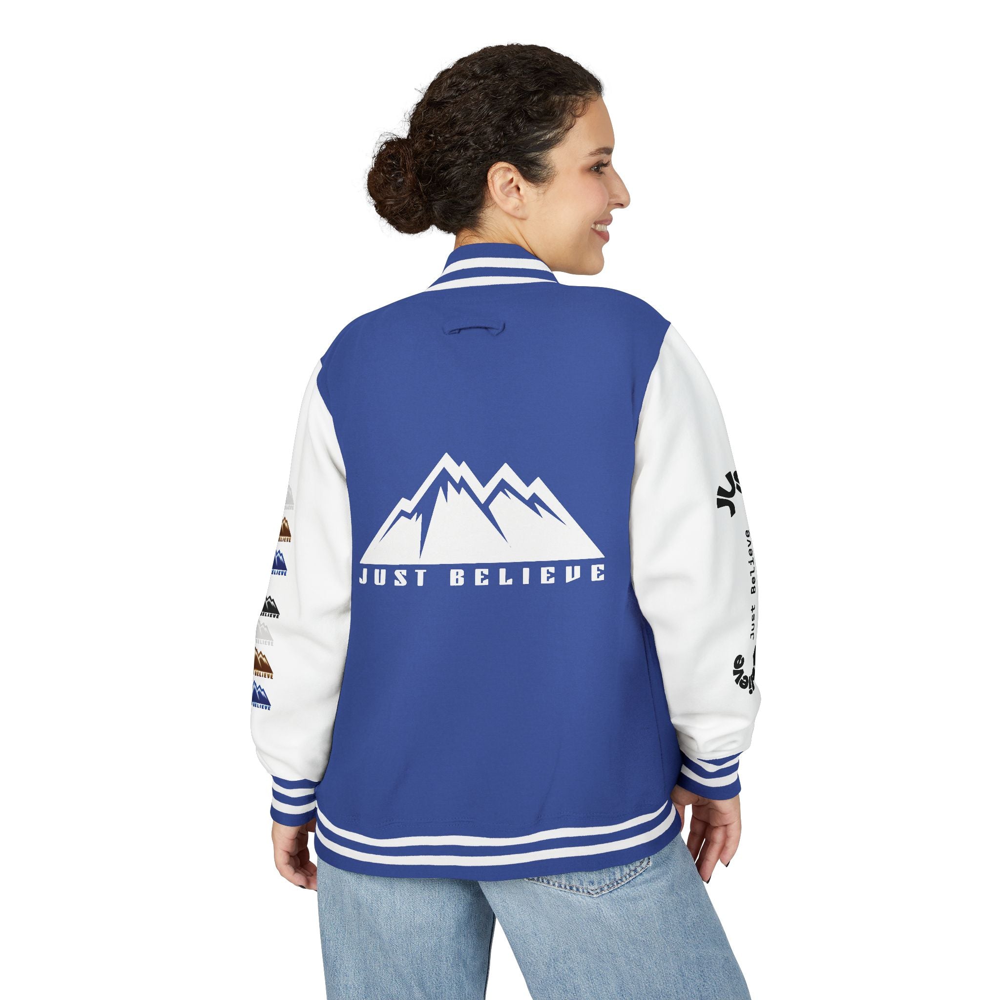 Just Believe Mountain Letterman Jacket