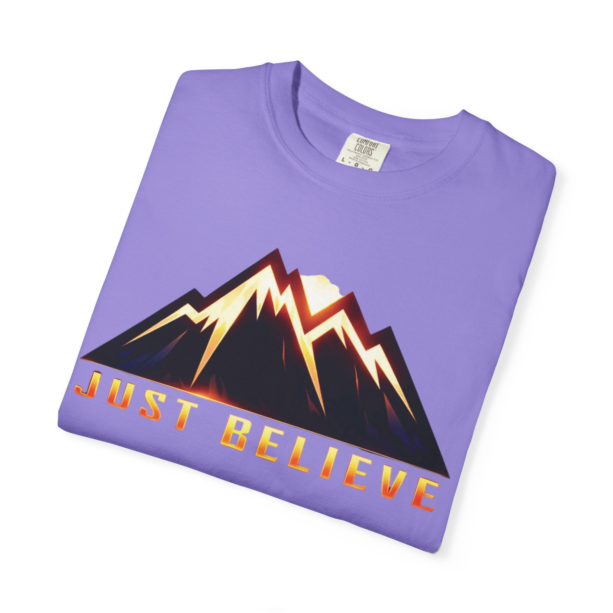 Just Believe Mountain T-Shirt — Inspirational Outdoor Graphic Tee