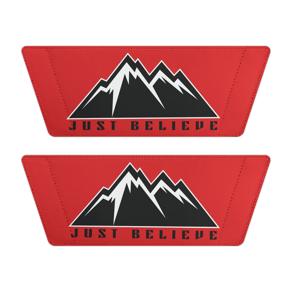 Just Believe Men's Removable-Strap Slide Sandals — Bold Red Mountain Logo