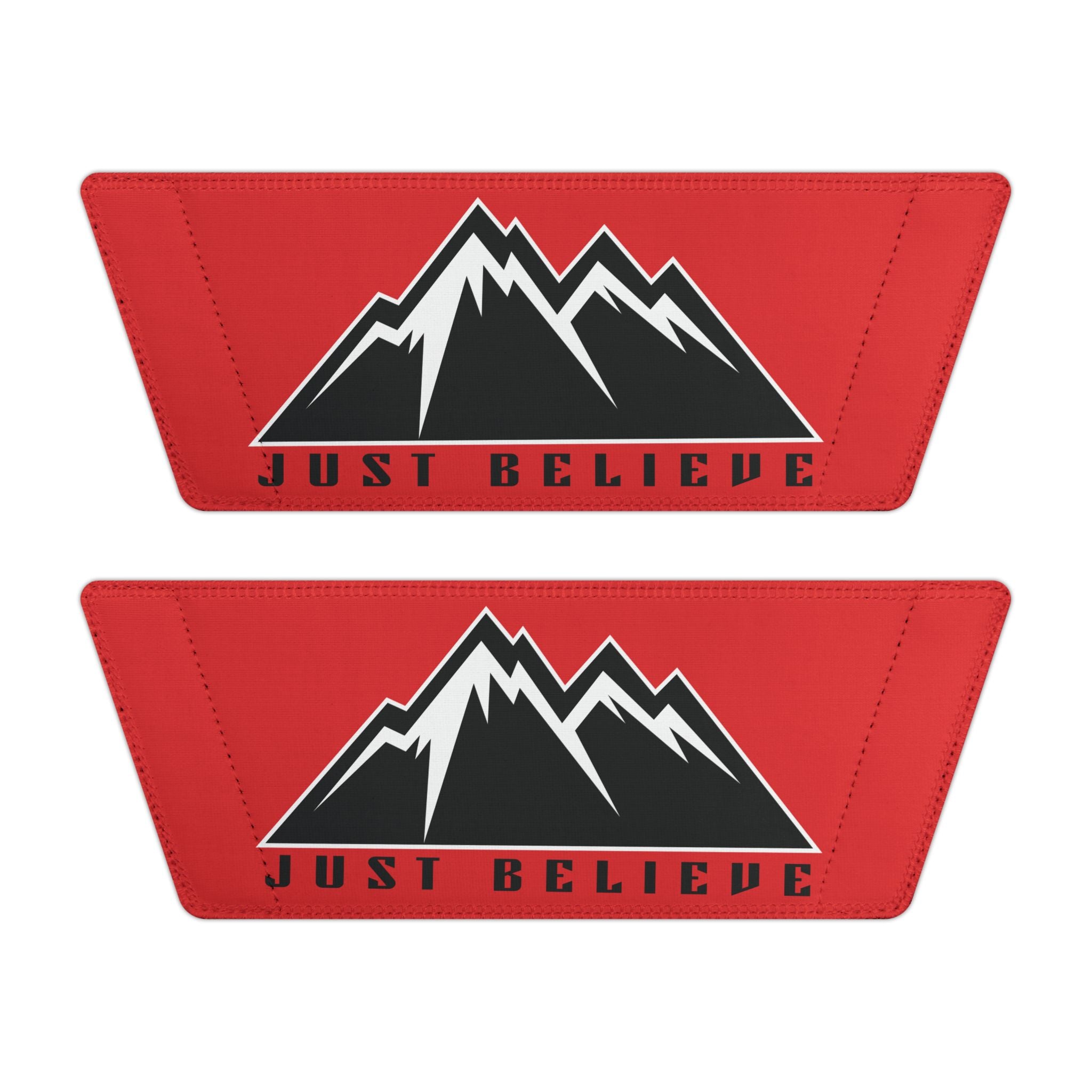 Just Believe Men's Removable-Strap Slide Sandals — Bold Red Mountain Logo