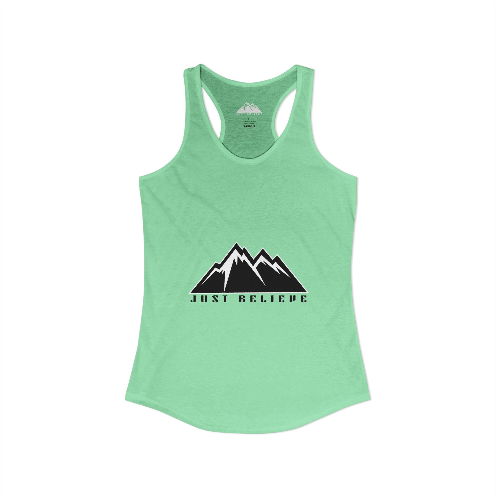 Just Believe Racerback Tank Top — Women's Inspirational Workout Tank