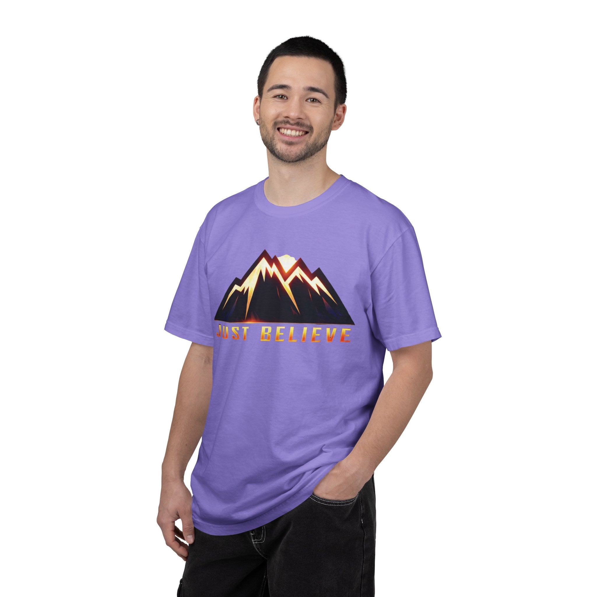 Just Believe Mountain T-Shirt — Inspirational Outdoor Graphic Tee