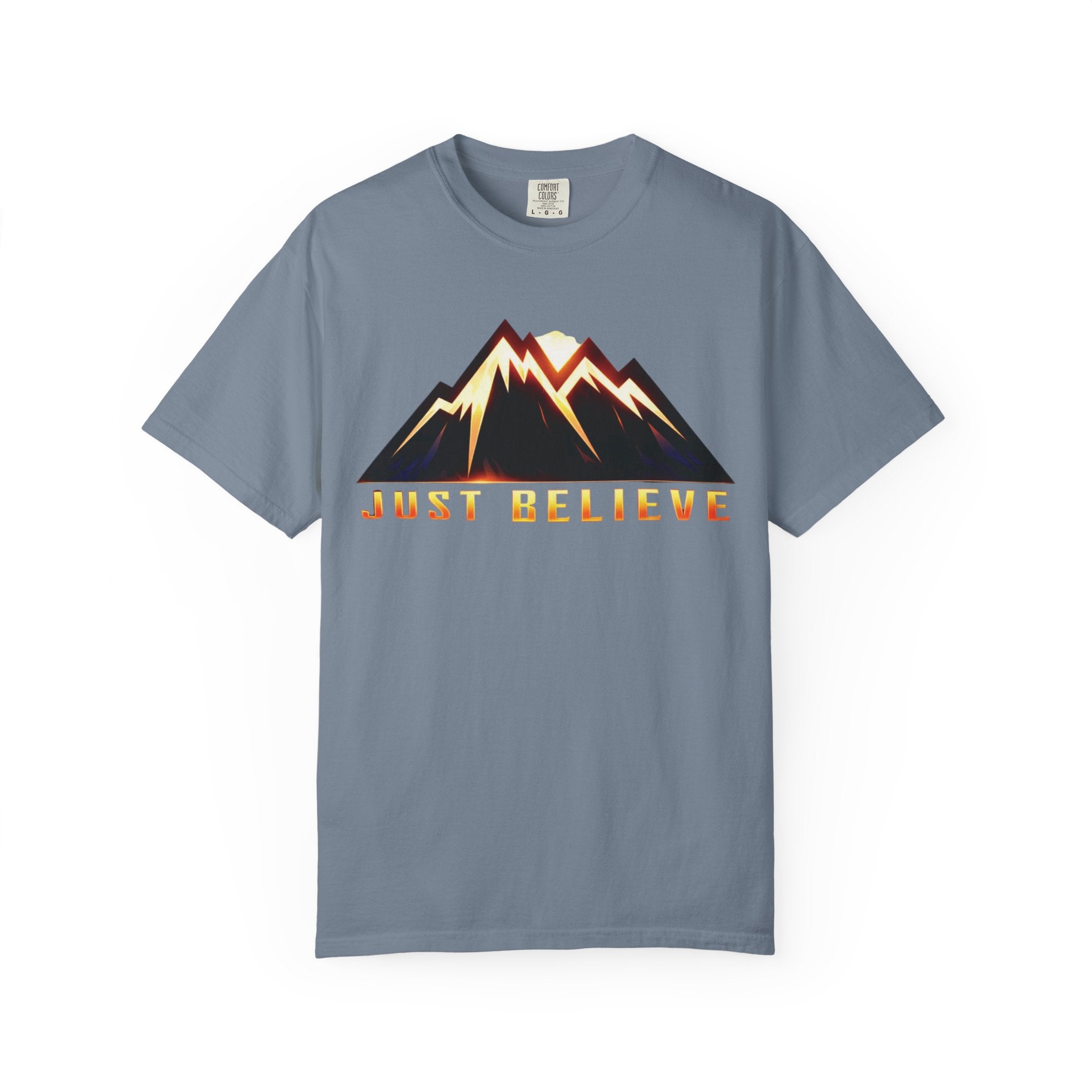 Just Believe Mountain T-Shirt — Inspirational Outdoor Graphic Tee
