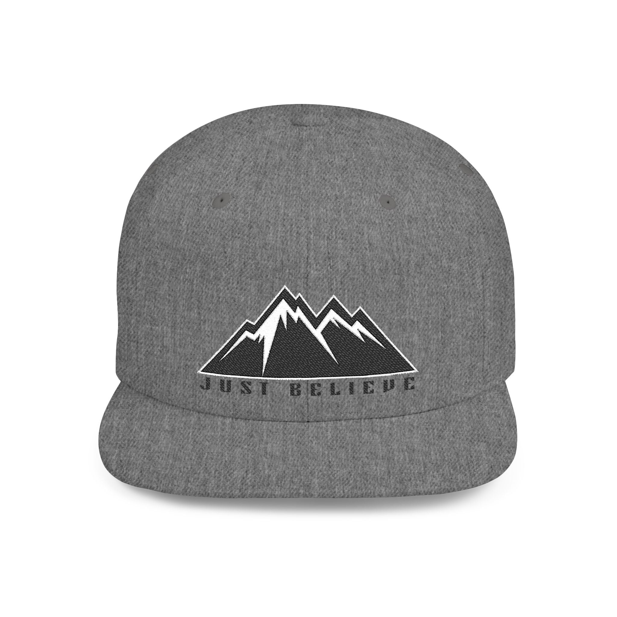 'Just Believe' Snapback Hat – Embroidered Flat Bill Cap
