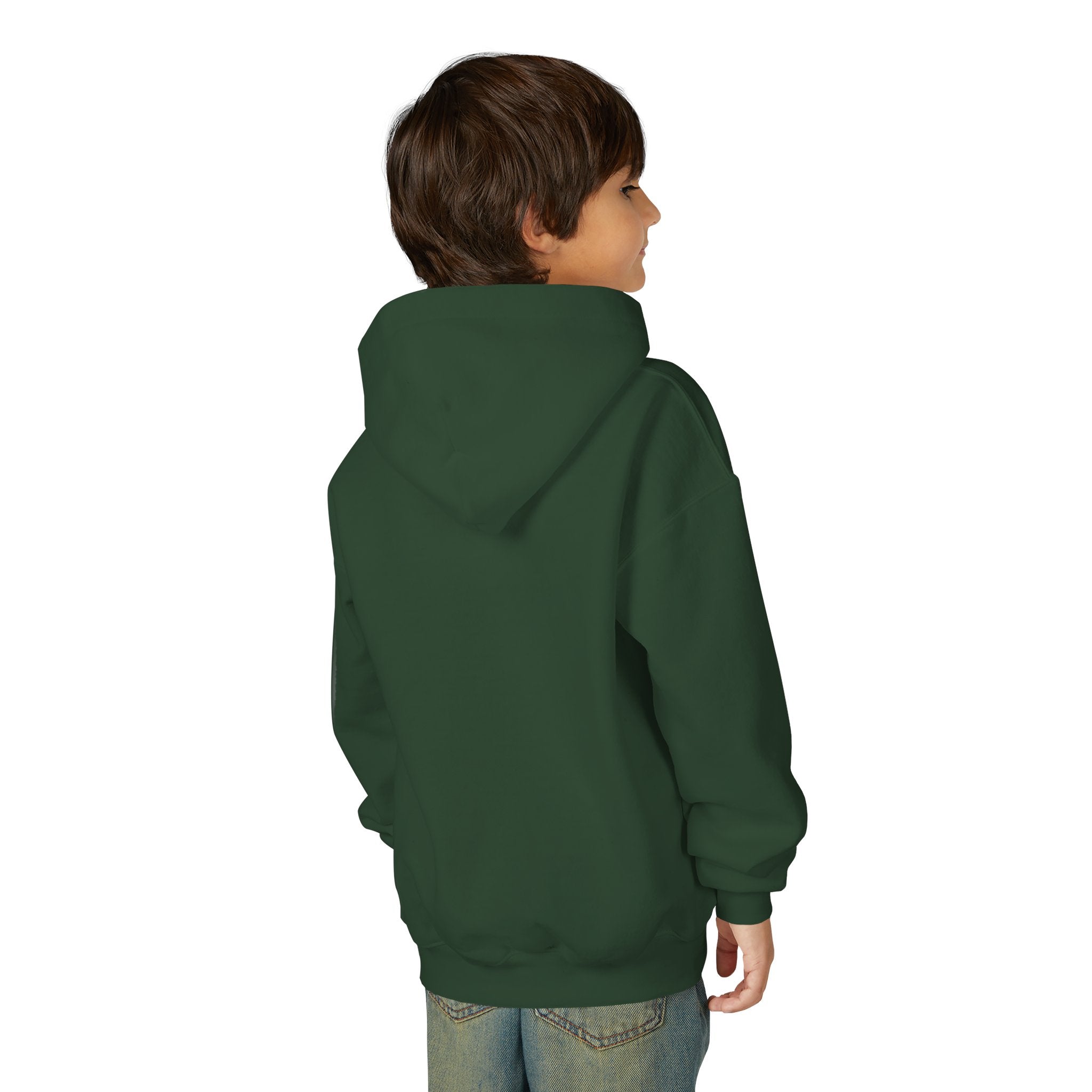 Youth Hoodie - Mountain Logo "Just Breathe" Minimal Outdoor Pullover