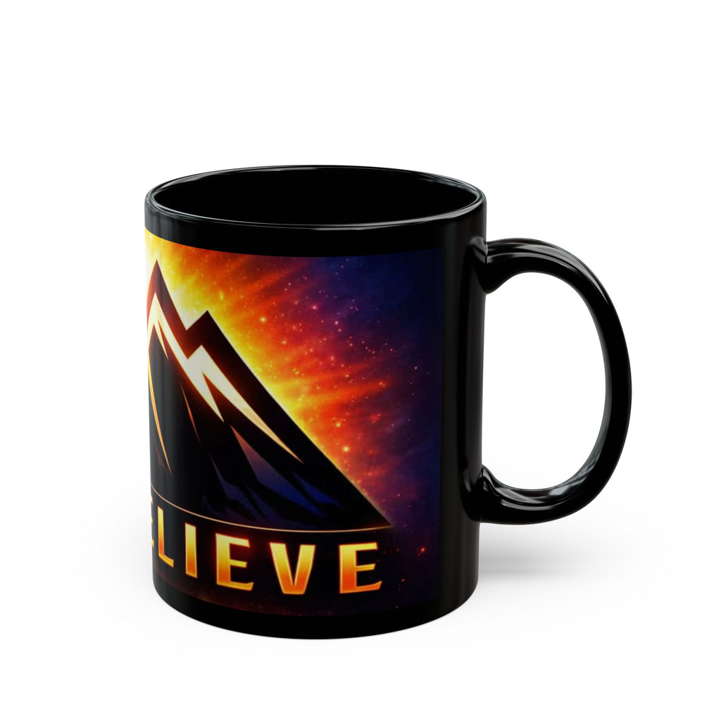 Just Believe Black Mug — Inspirational 11oz & 15oz Coffee Cup