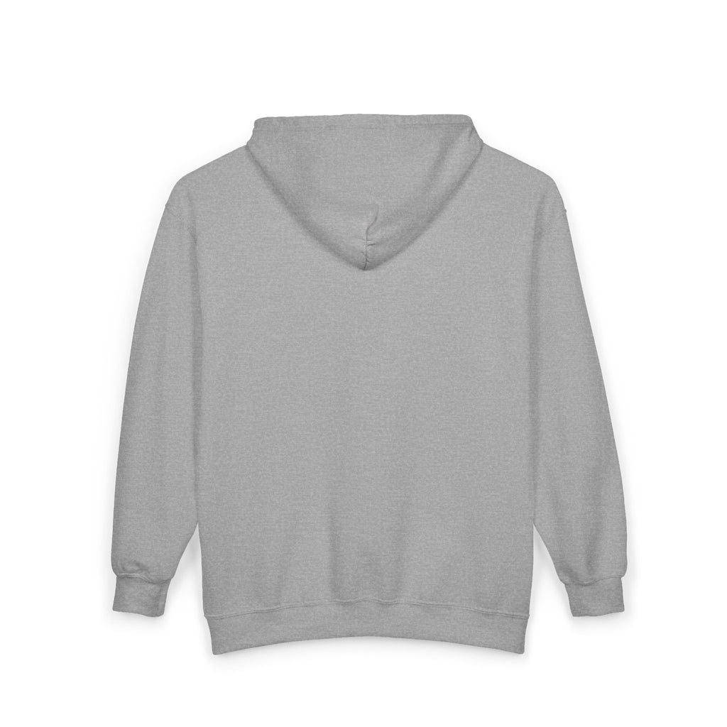 Just Believe Mountain Outline Zip Hoodie — Minimal Mountain Logo Hoodie
