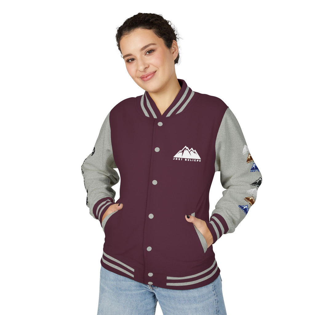 Just Believe Mountain Letterman Jacket