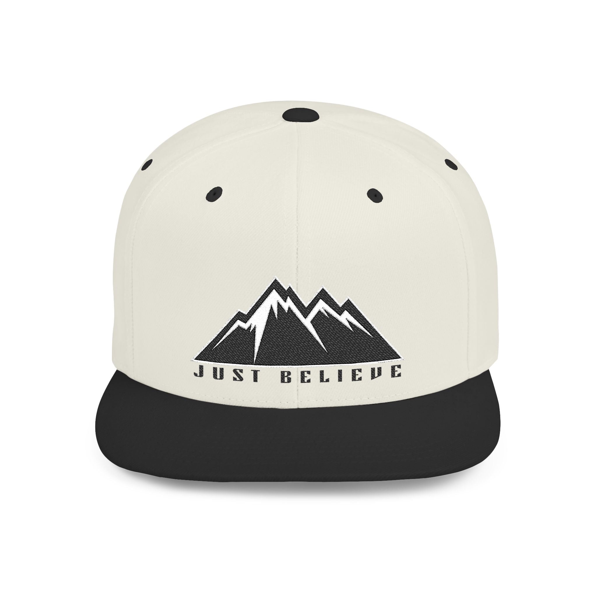 'Just Believe' Snapback Hat – Embroidered Flat Bill Cap