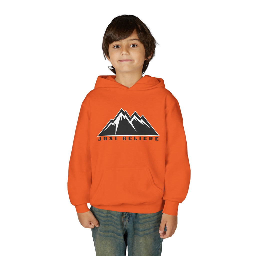 JustBelieve Hoodie Youth Hooded Sweatshirt | Inspirational Faith Design
