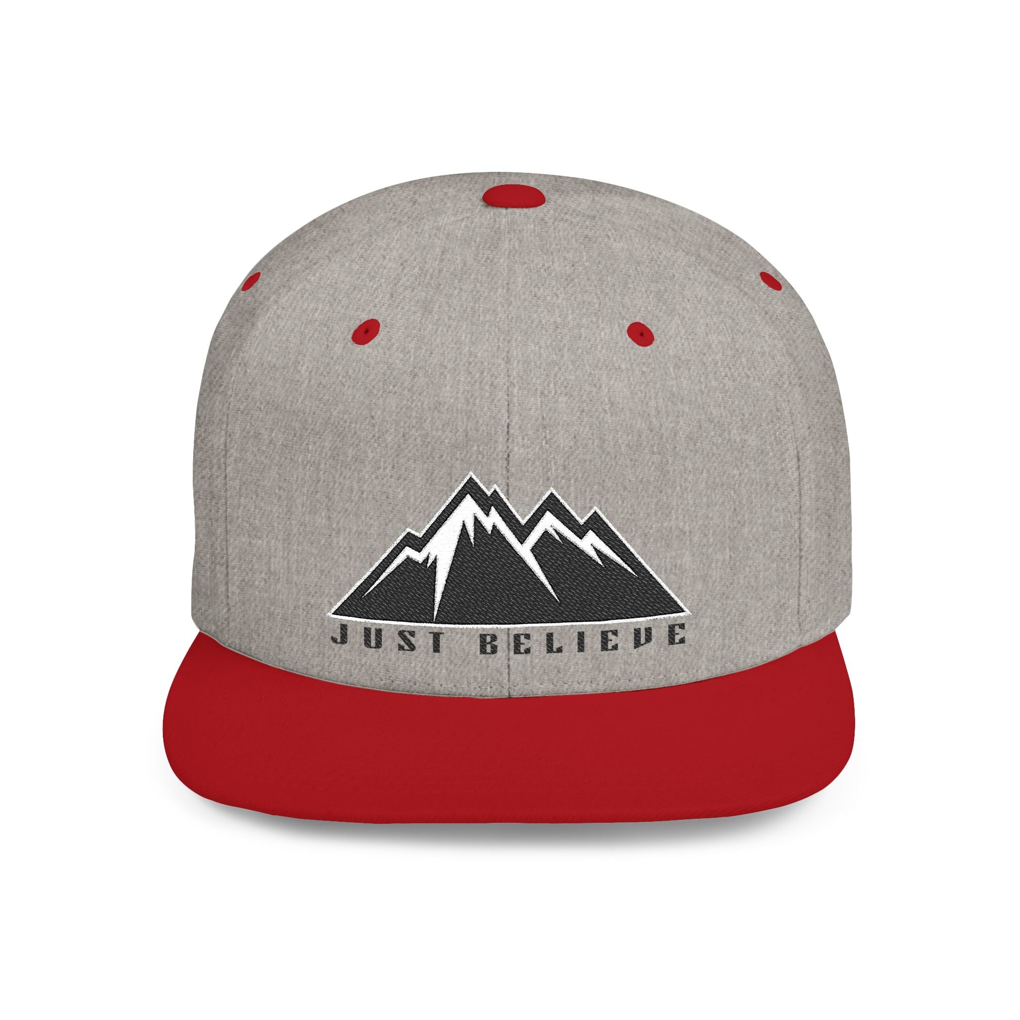 'Just Believe' Snapback Hat – Embroidered Flat Bill Cap