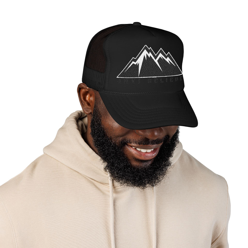 Just Believe Embroidered Trucker Hat — Foam Mesh Cap
