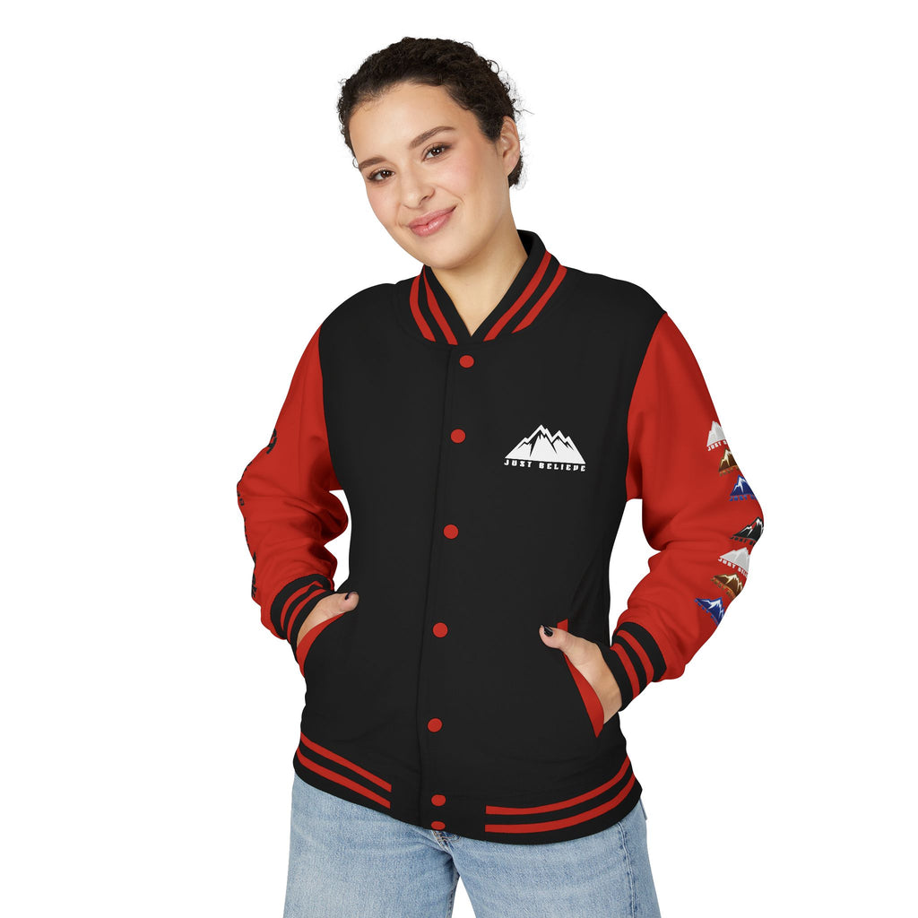Just Believe Mountain Letterman Jacket