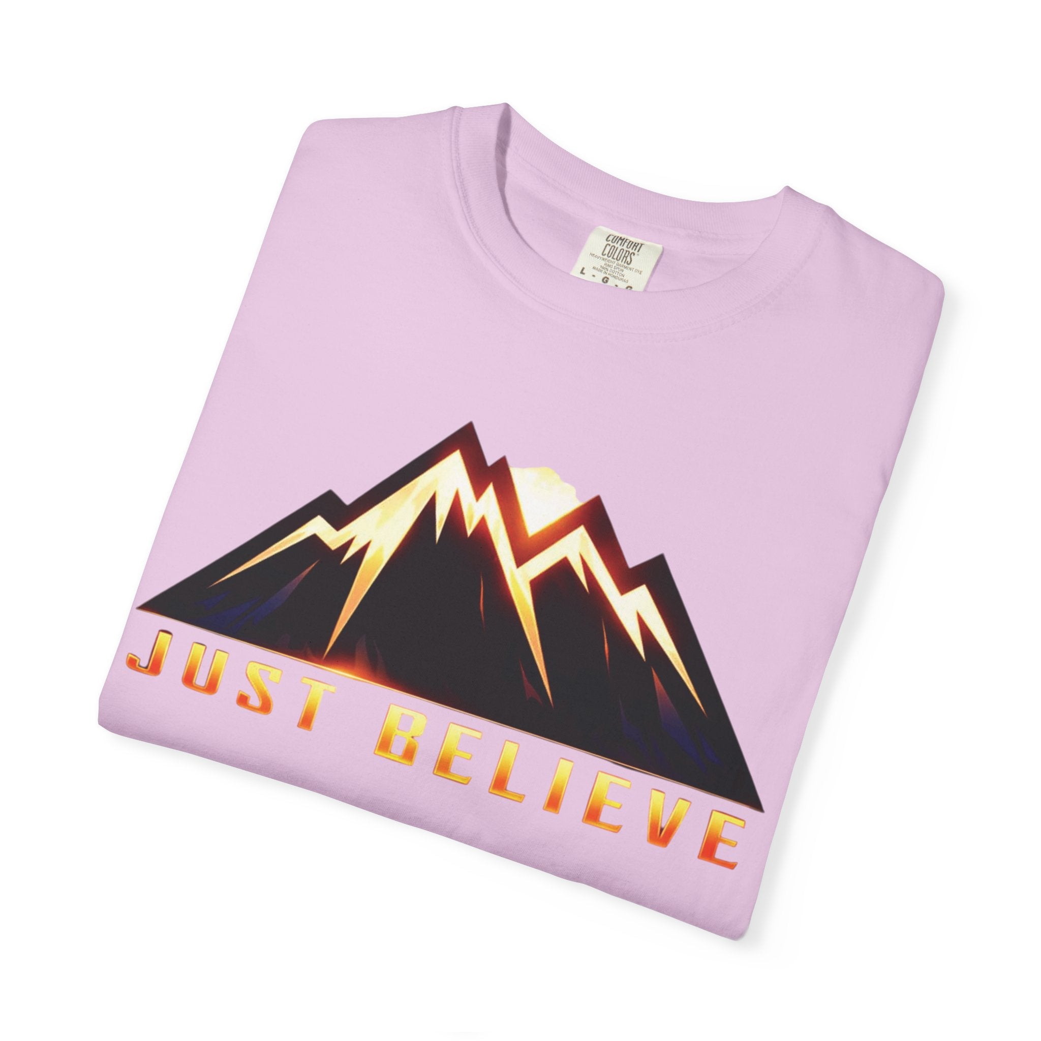 Just Believe Mountain T-Shirt — Inspirational Outdoor Graphic Tee