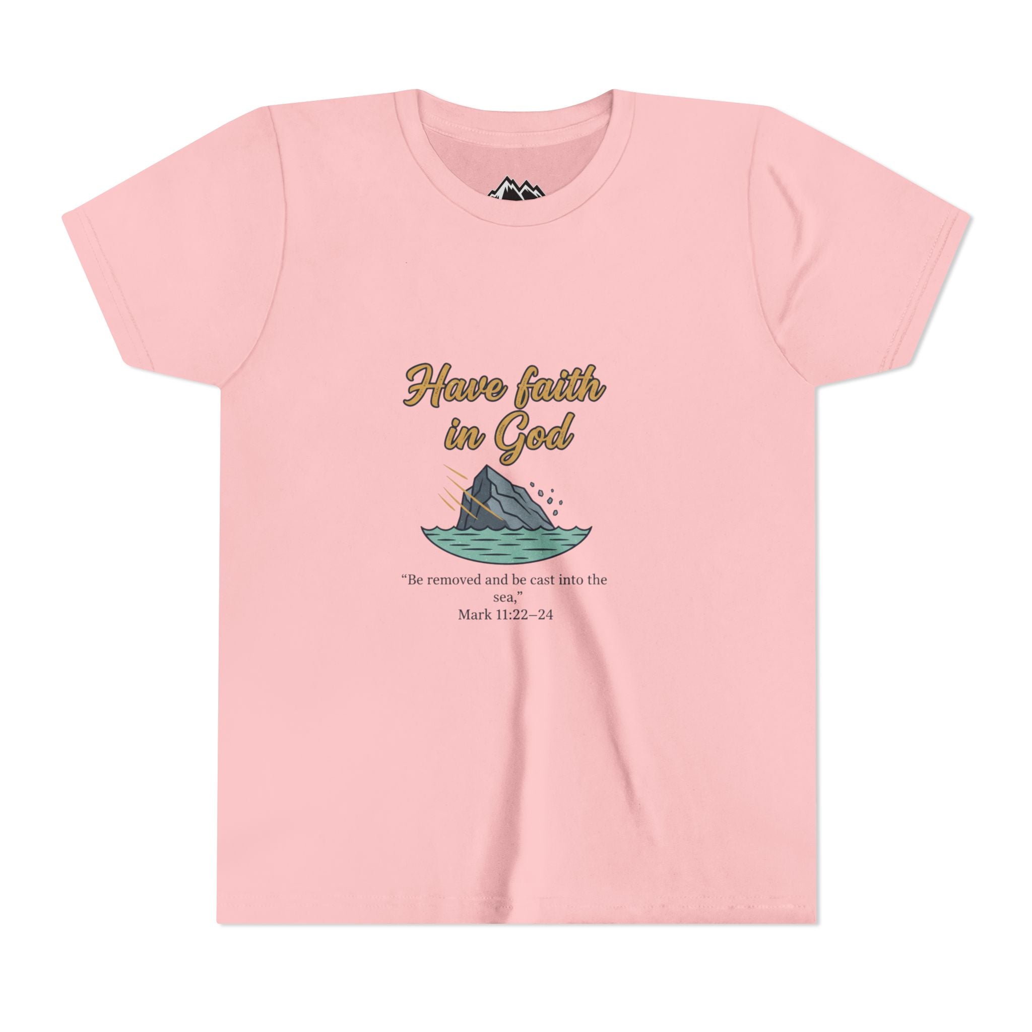 Have Faith in God Youth Tee — Christian Kids T-Shirt with Bible Verse (Mark 11:22-24)