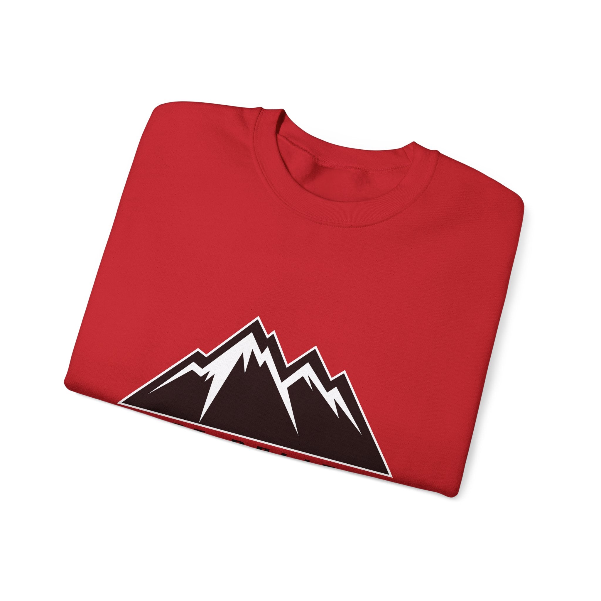 Just Believe Mountain Crewneck Sweatshirt — Inspirational Outdoor Graphic Sweatshirt