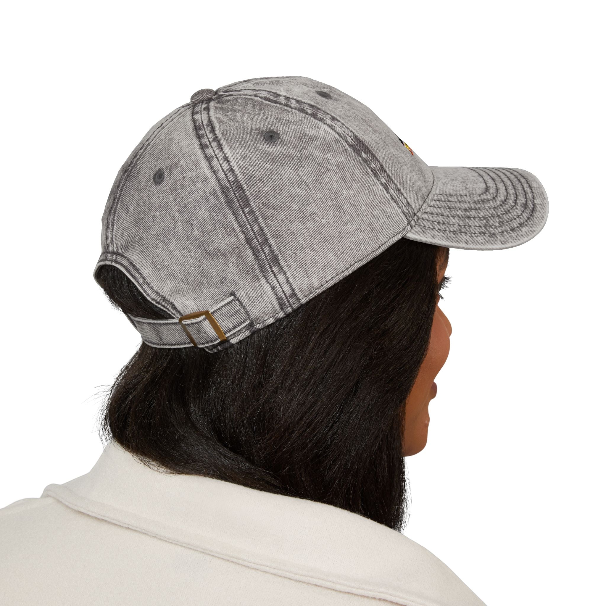 Just Believe Embroidered Vintage Mountain Cap — Red Dad Hat