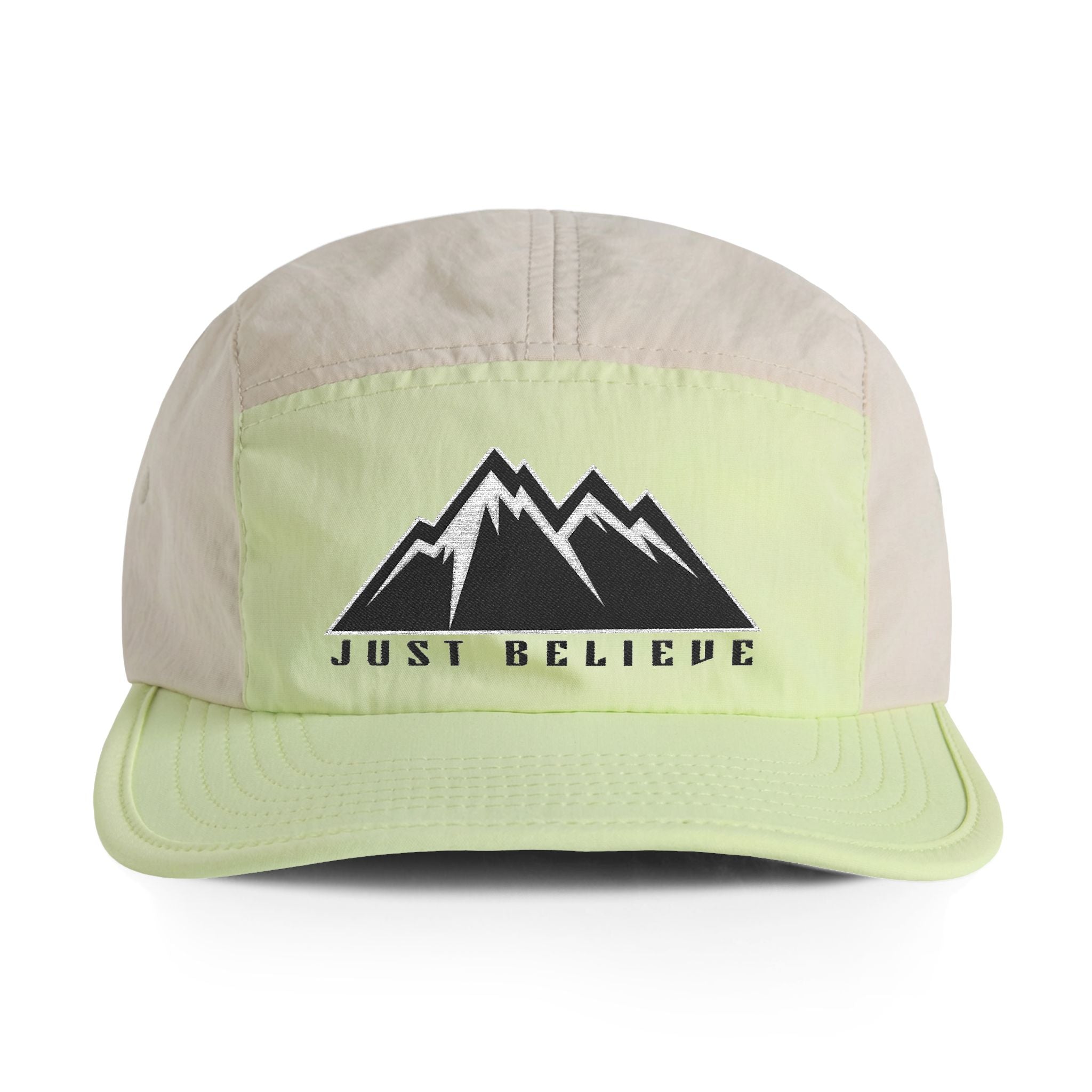 Just Believe Embroidered Mountain Nylon Cap