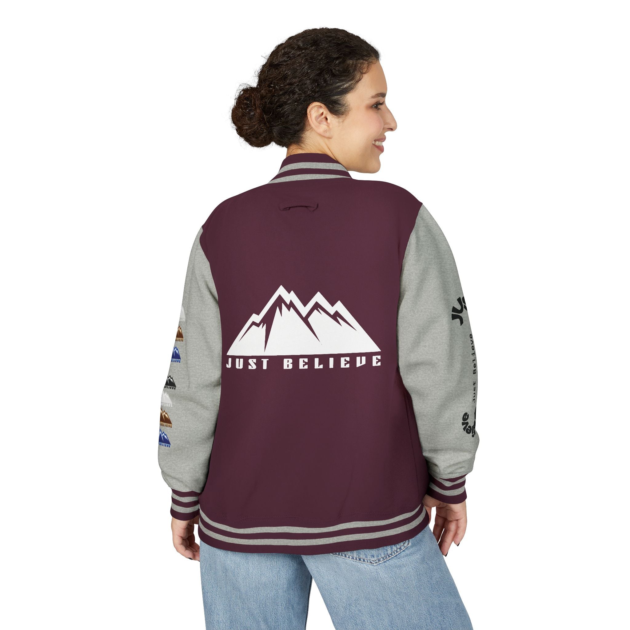Just Believe Mountain Letterman Jacket