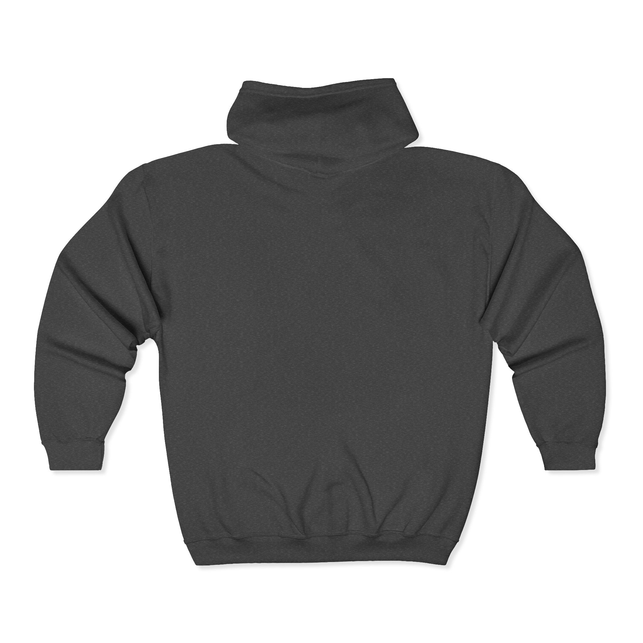 Just Believe Mountain Outline Zip Hoodie — Minimal Mountain Logo Hoodie