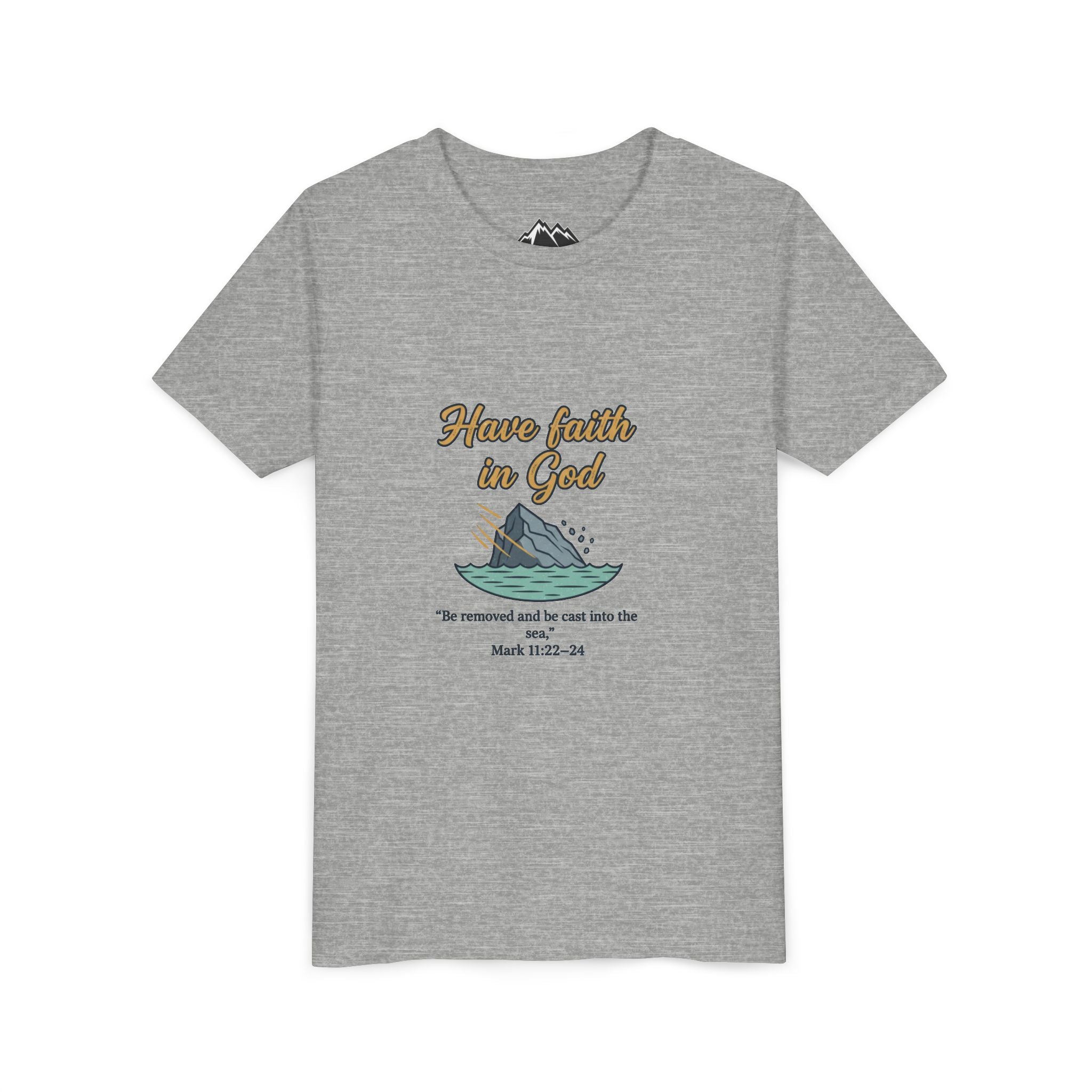 Have Faith in God Youth Tee — Christian Kids T-Shirt with Bible Verse (Mark 11:22-24)