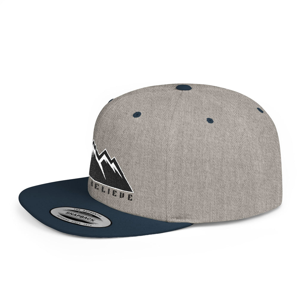 'Just Believe' Snapback Hat – Embroidered Flat Bill Cap