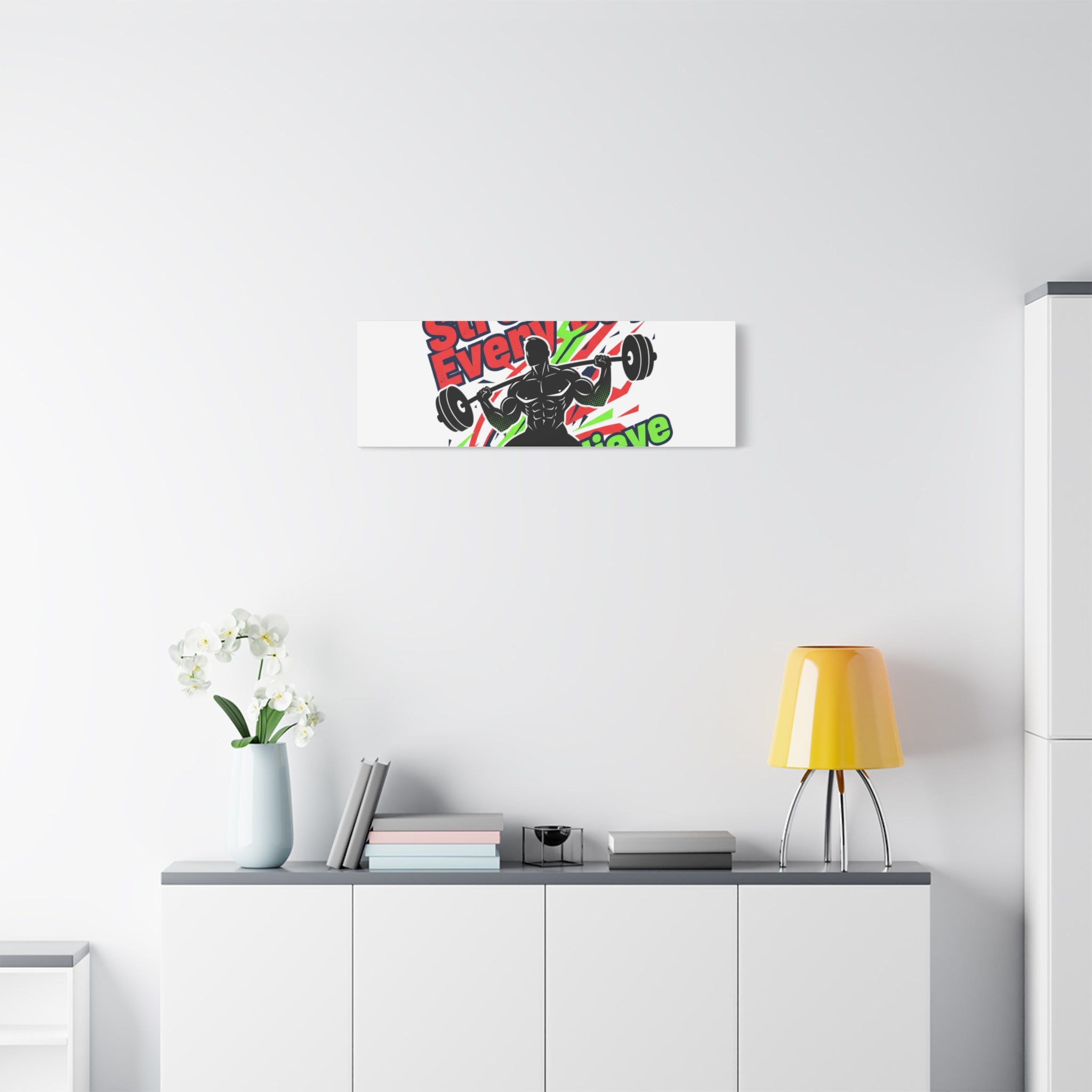 Just Believe Stronger Every Day Canvas | Fitness Motivation, Workout Wall Art