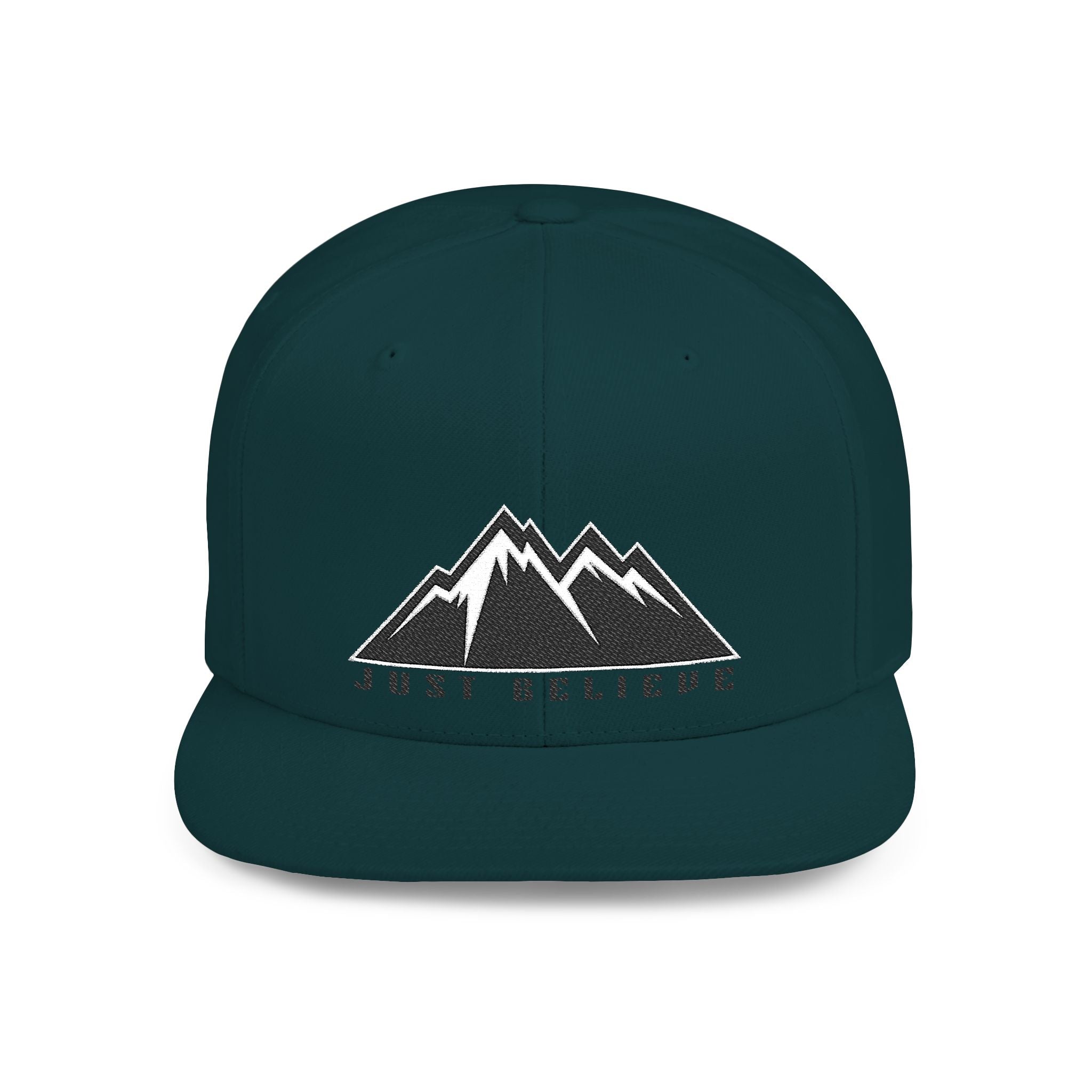 'Just Believe' Snapback Hat – Embroidered Flat Bill Cap