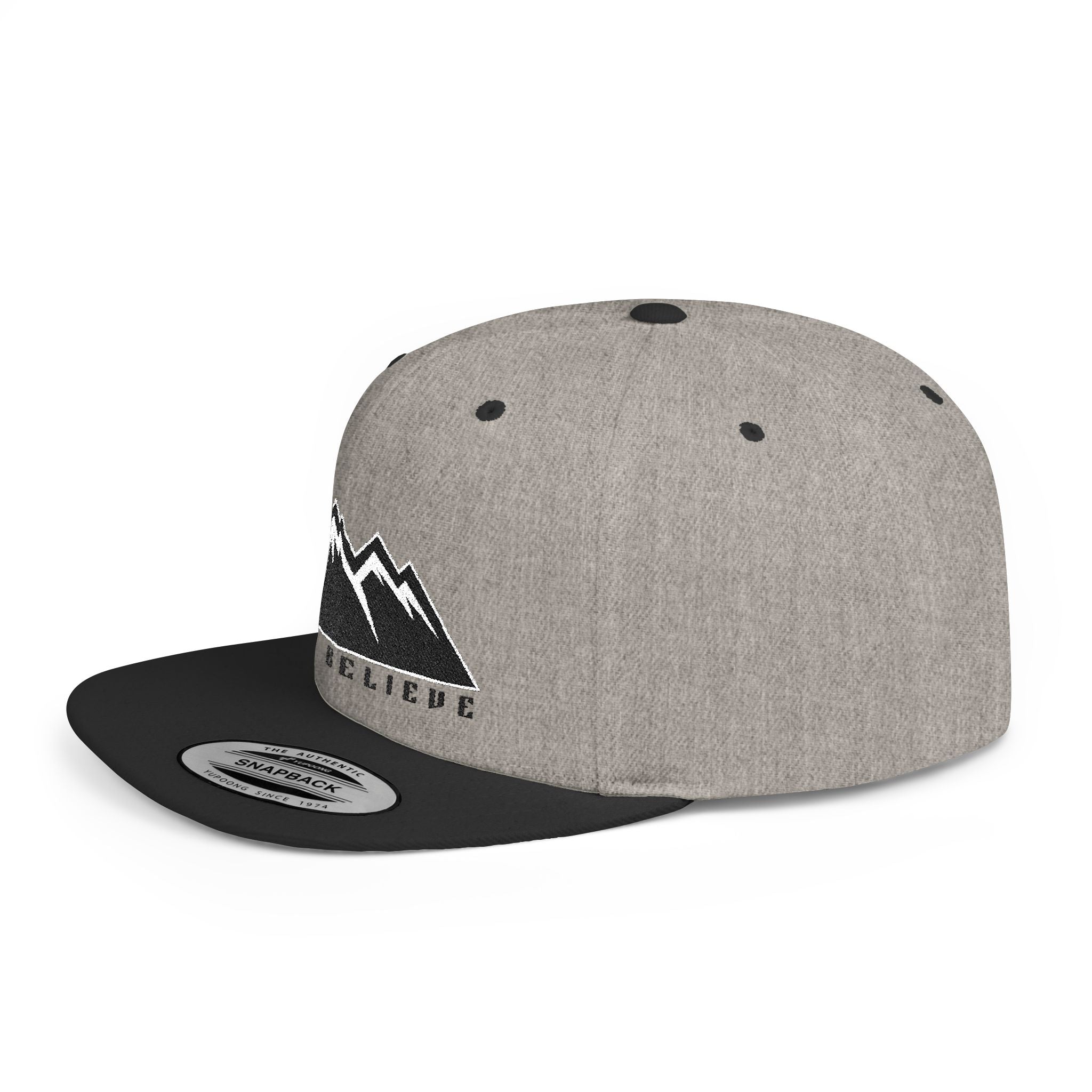 'Just Believe' Snapback Hat – Embroidered Flat Bill Cap