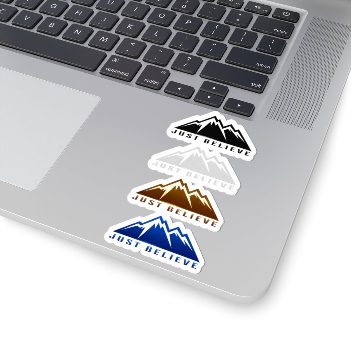 Just Believe Stickers — Inspirational Kiss-Cut Outdoor Decal Set